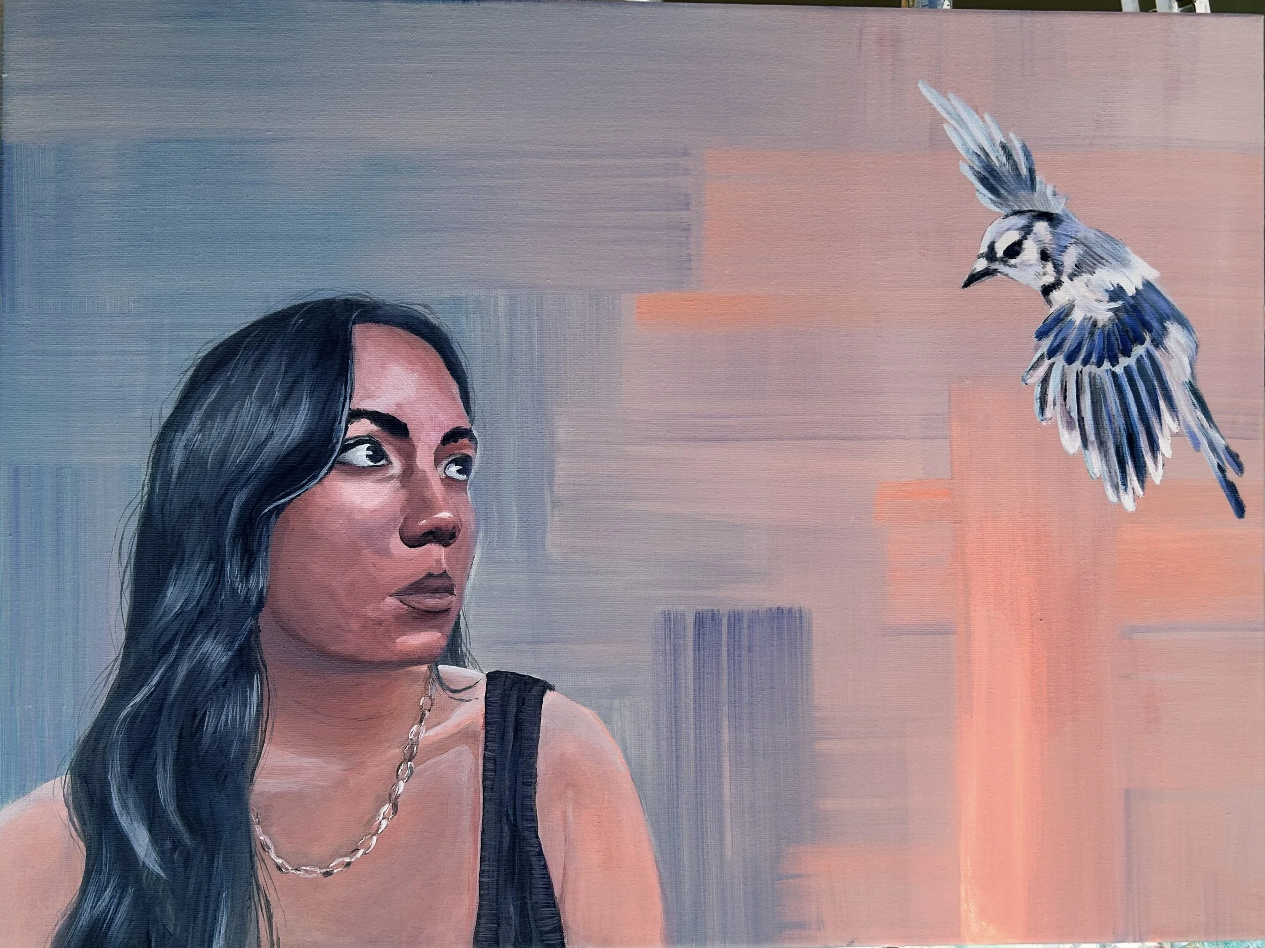 "the gift," acrylic, inverted colors; age 20