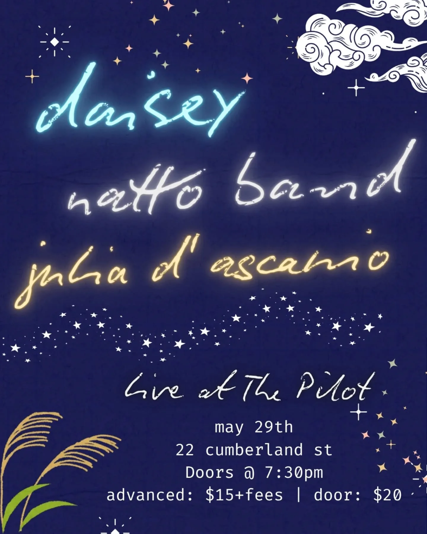 SHOW MAY 29 AT THE PILOT

long time no show 💙 so excited to be sharing the stage with my incredible friends @natto.band and @juliadascanio ! We'll be playing at @thepilot_to on May 29 and tickets are on sale now!

I'm celebrating a million things - 