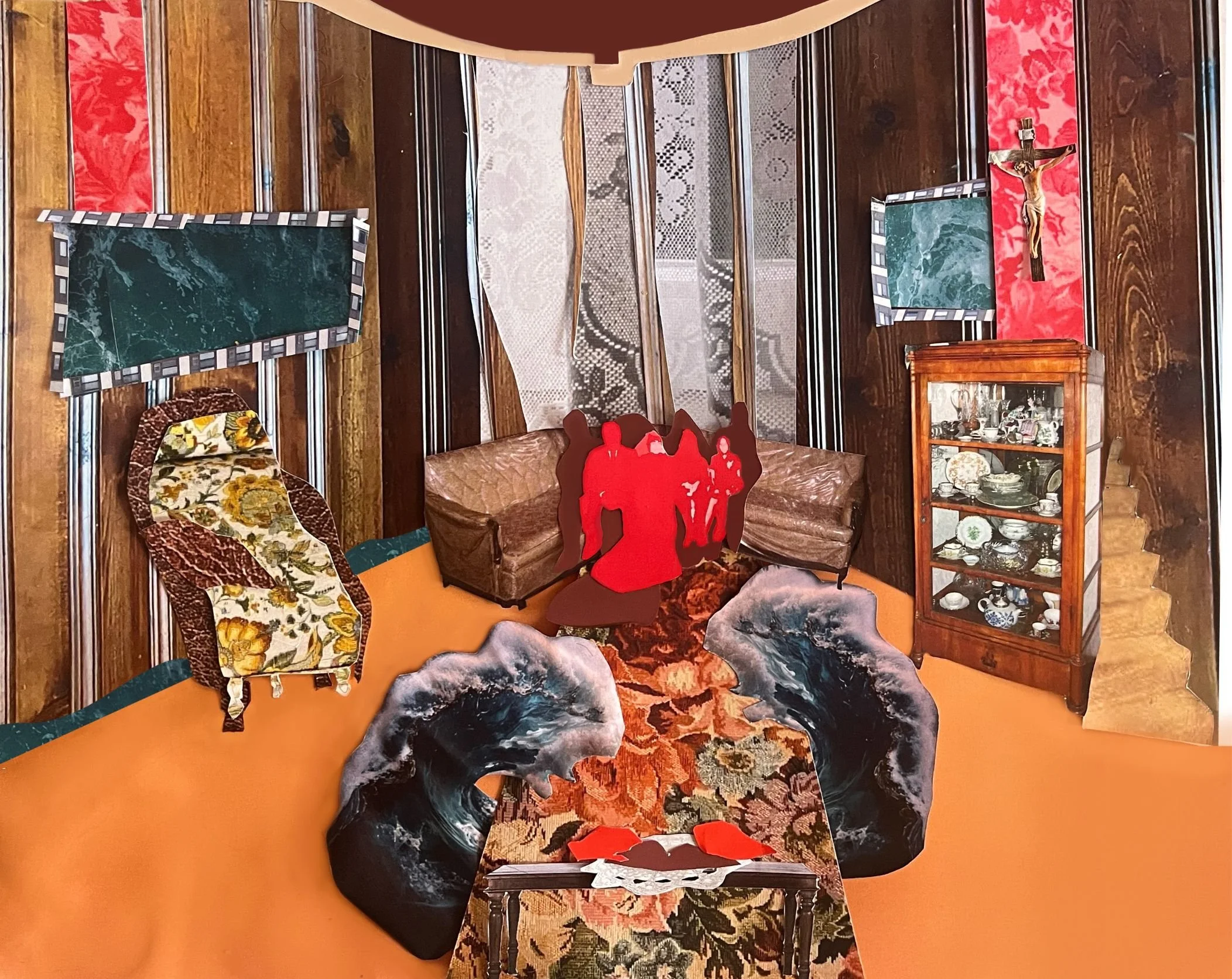 la boda-mixed media on paper