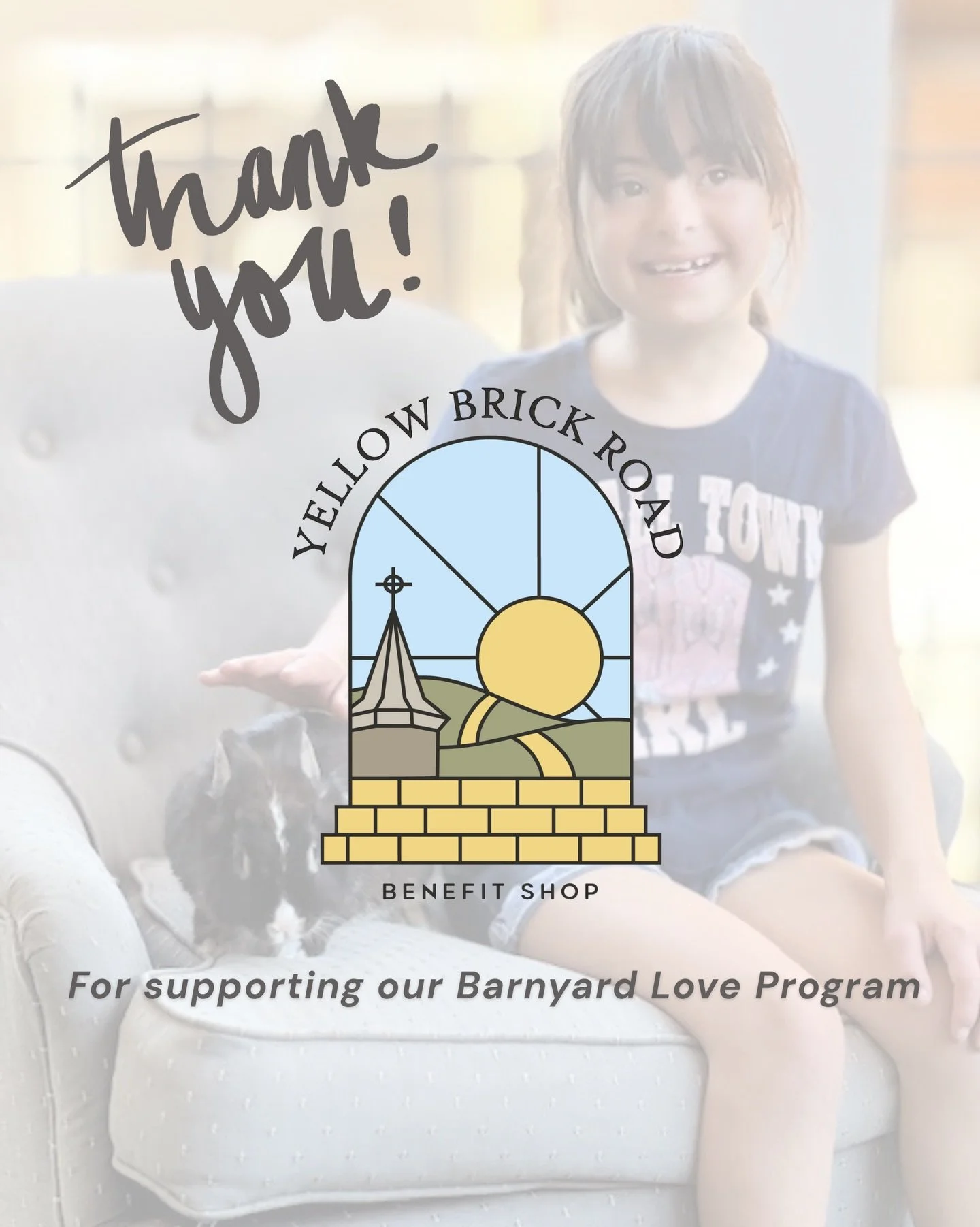 We are so grateful to Yellow Brick Road Benefit Shop 🤍

This incredible shop in Carmel gives back in a really meaningful way, supporting organizations like ours and making a real impact in the community.

Their support helps us continue our Barnyard