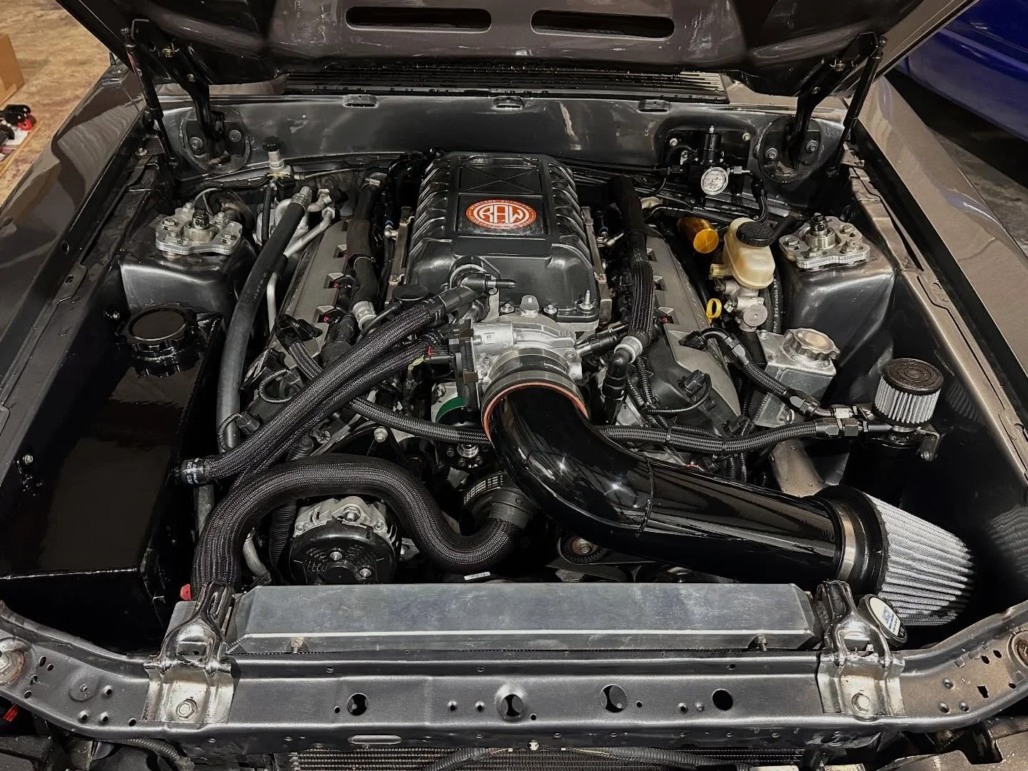 Admiring our handy work.