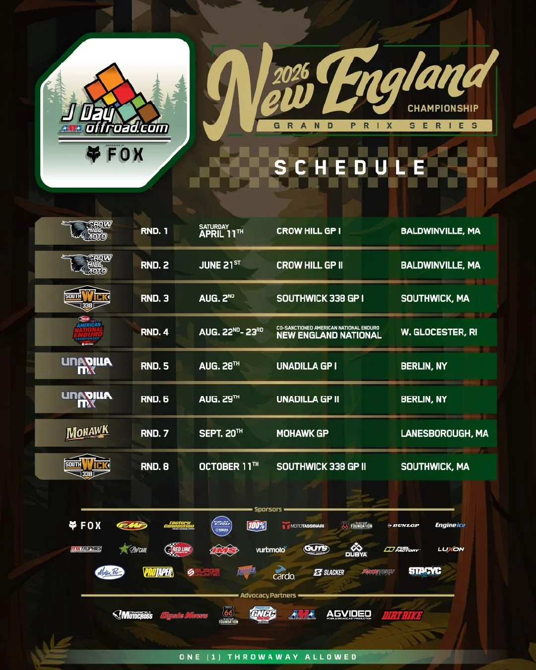 2026 J DAY | NEW ENGLAND CHAMPIONSHIP SCHEDULE!