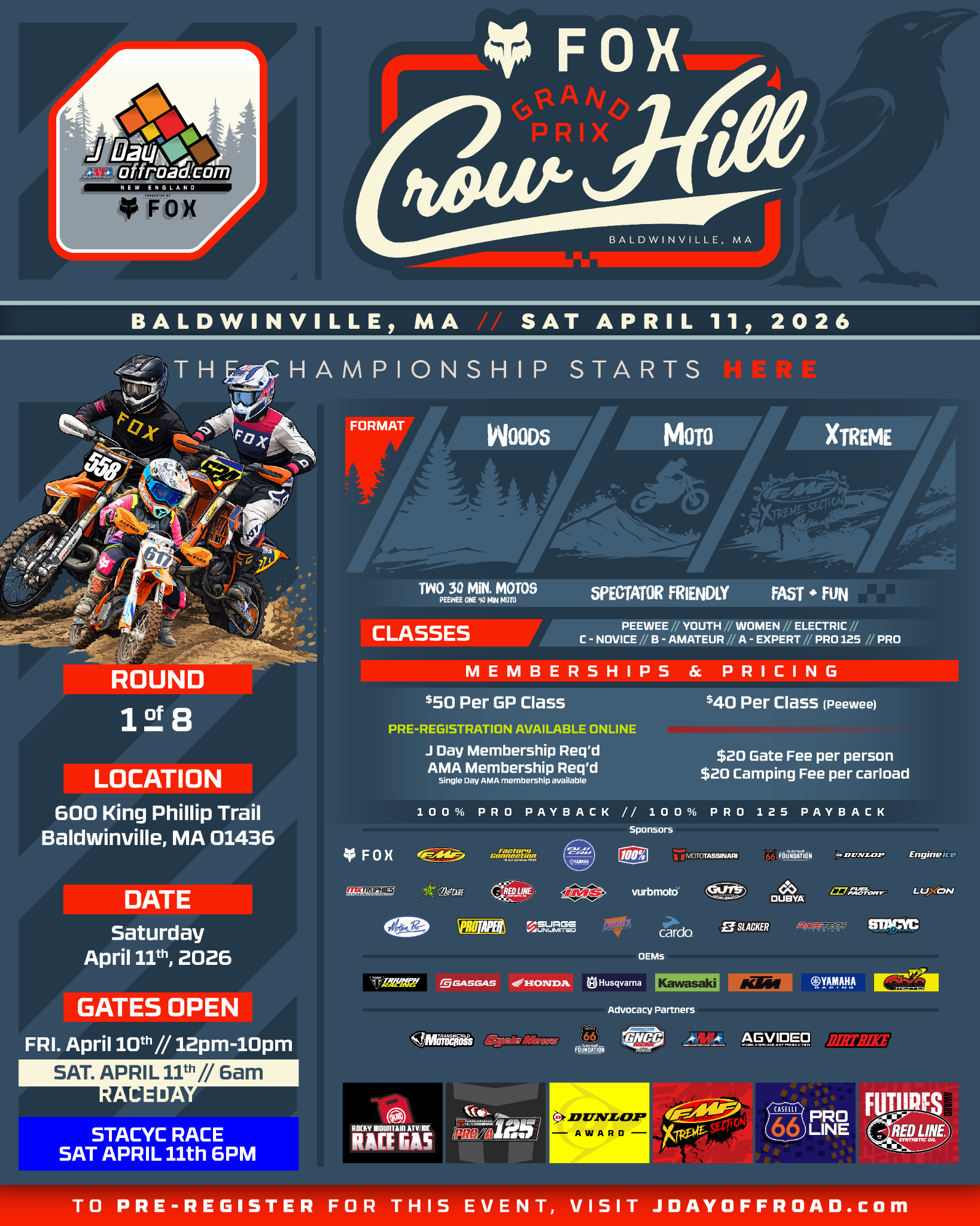 ROUND 1 - CROW HILL 1 GP | EVENT FLIER