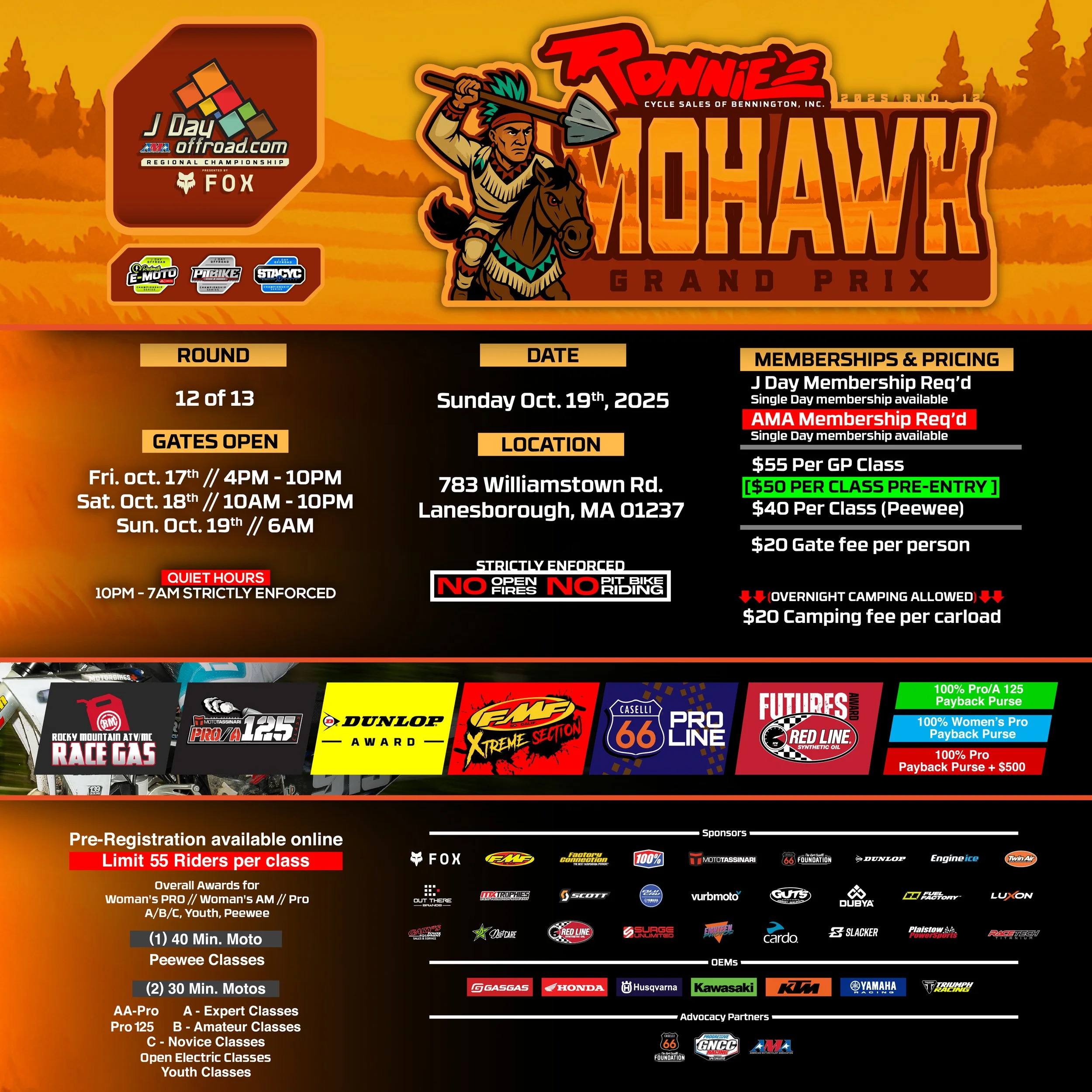 ROUND 12 | MOHAWK GRAND PRIX - PRE ENTRY IS OPEN! — J Day Offroad