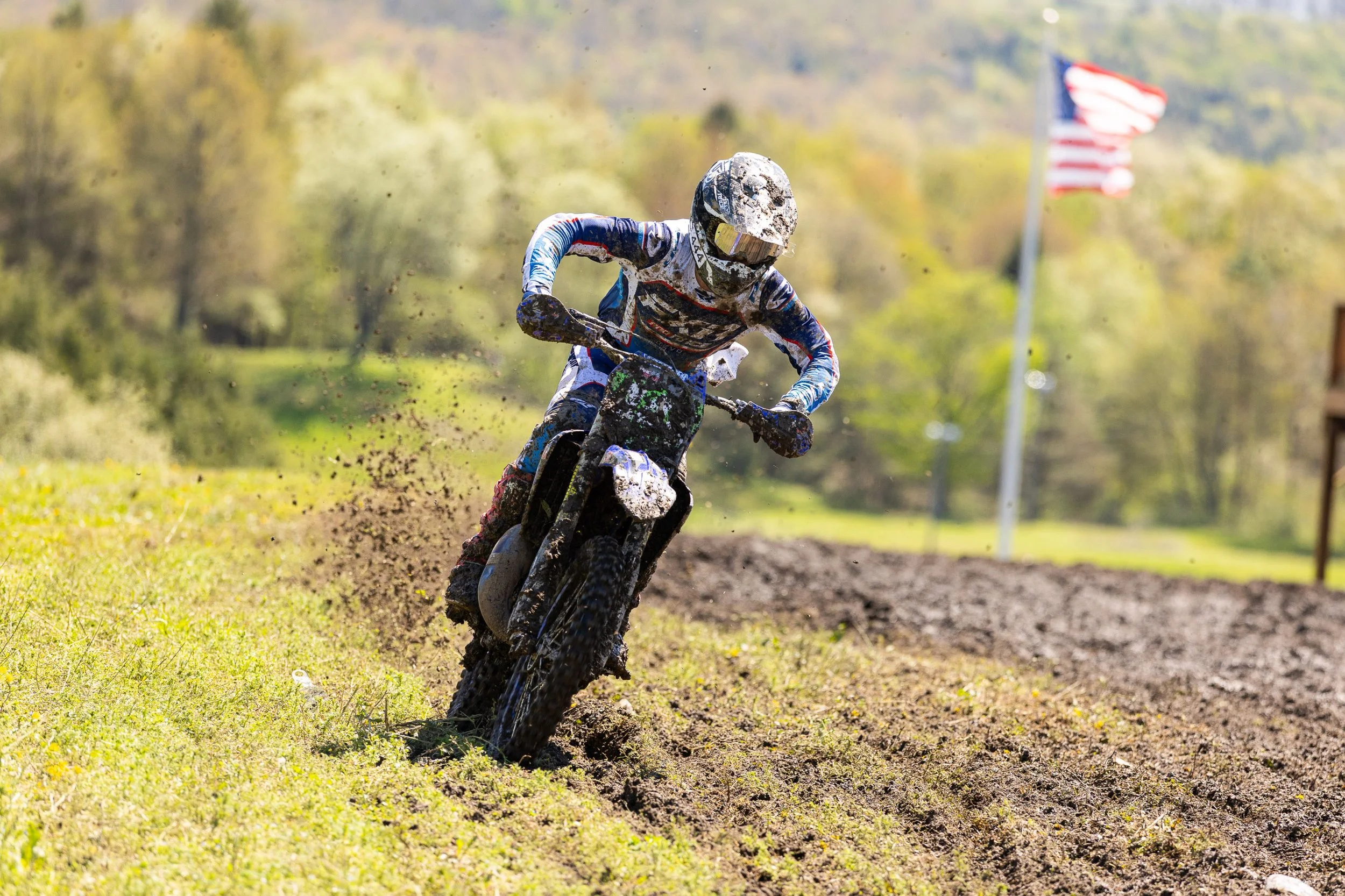 Justin Cokinos covered in mud after just one lap in the morning.jpeg