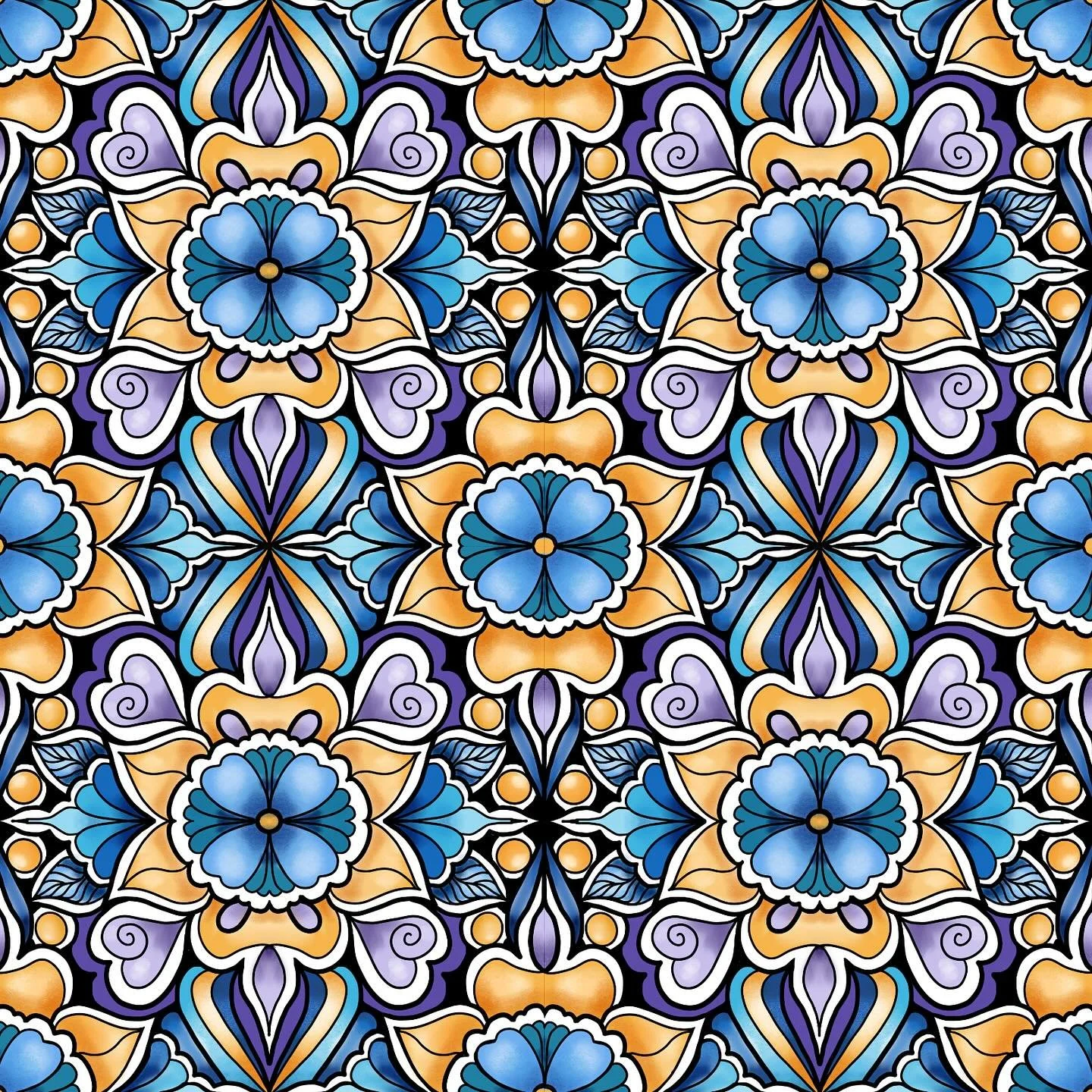 More patterns, more learning! 

This one reinforced that what looks great on a single tile doesn&rsquo;t always translate across a whole pattern. 

I&rsquo;m a maximalist. I love tons of colour, intricate detail, and delicious, rich textures. And you