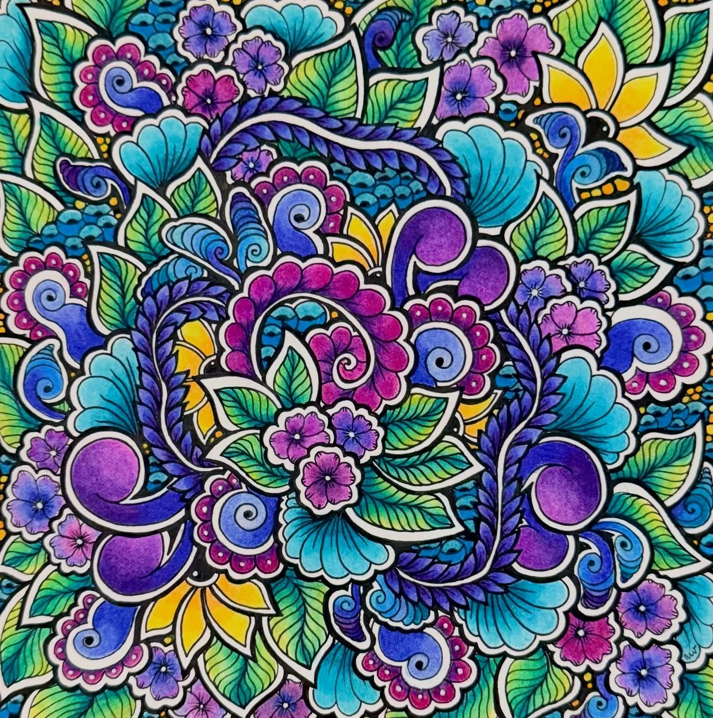 Easter vibes on this one! Love the springy feel of the colours, and it&rsquo;s a nice antidote to the fact that it&rsquo;s STILL SNOWING where I live. Very ready to see some green!

#yegartist #yegarts #doodleart #abstractbotanical #abstractfloral