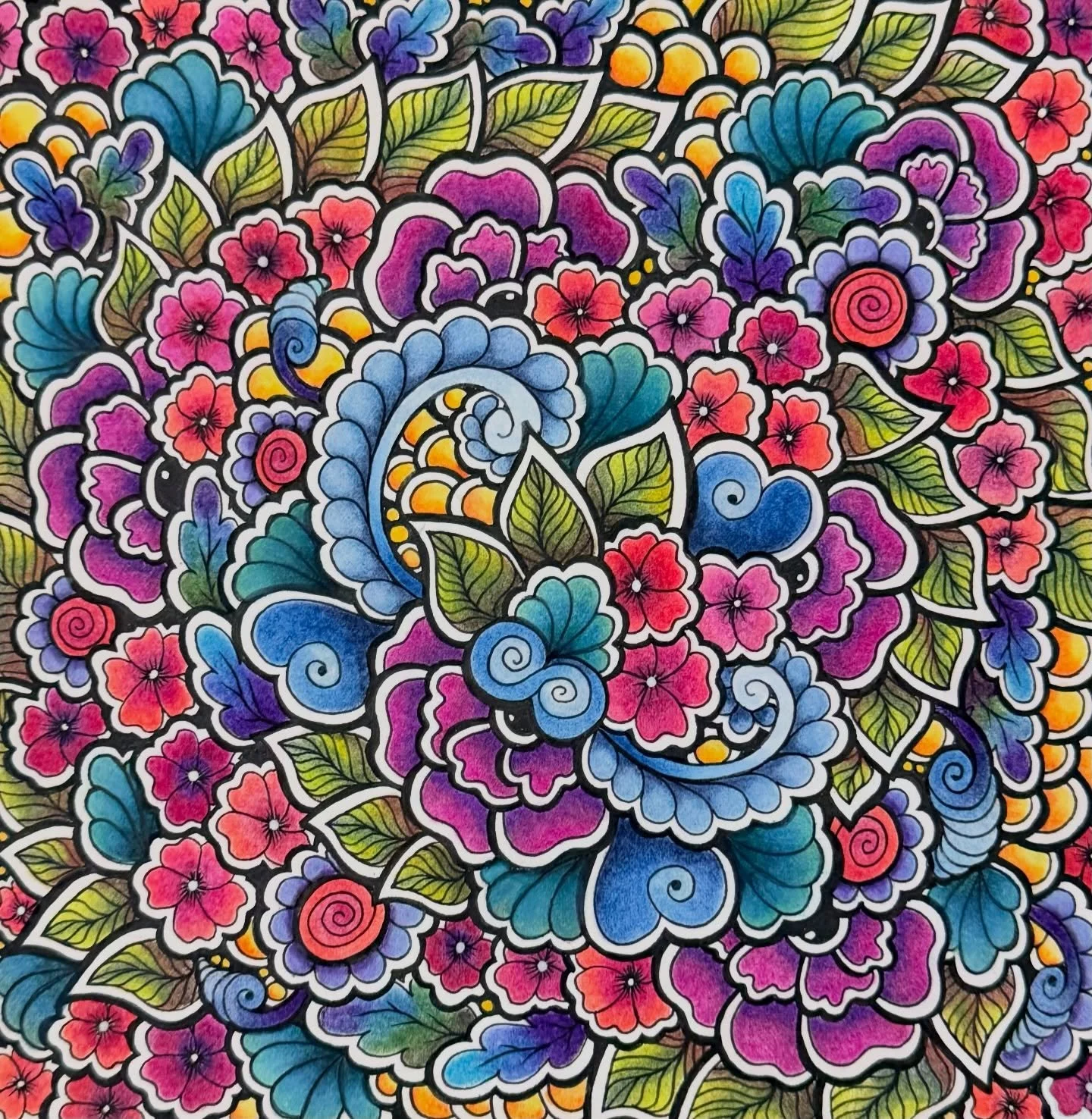 Oof! This one was tricksy! 

Before I start a piece, I take my time in selecting a palette. I have a lot of coloured pencils &mdash; like, more than 600. So, it takes a while to pick the perfect combinations, as I need a minimum of a light, mid-tone,