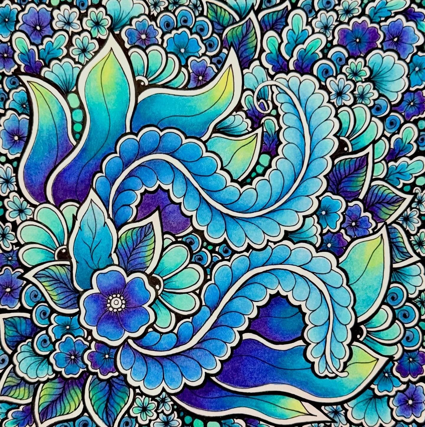 My very favourite colours of all time!

I usually find a limited palette tricky to work with, but because these are all my very favourite colours, this one was just full of joy! This is going to look fab as a pattern &mdash; can&rsquo;t wait to digit