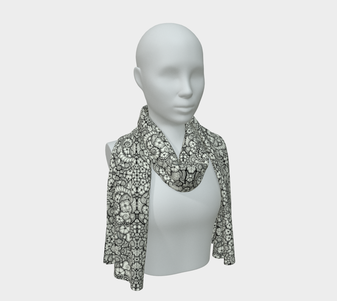 Ebony and Ivory Long Scarf