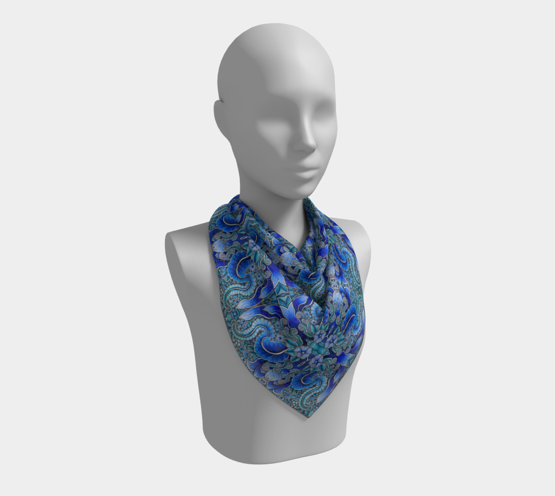 Blue Bayou Square Scarf
