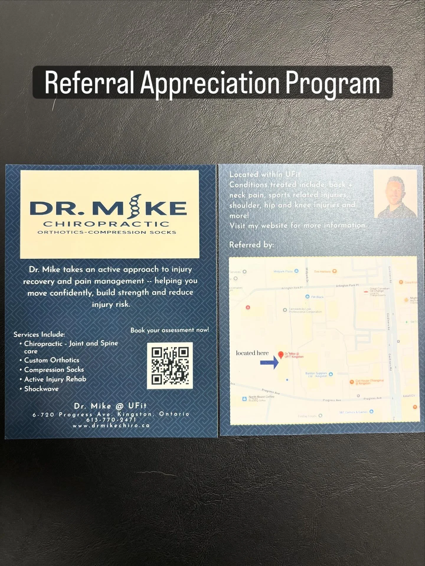 To all of my friends, colleagues and patients who trust me enough to refer their friends and family &mdash; thank you!

My referral appreciation program is a way for me to give a little something back.

How it works: I will have these info cards at t