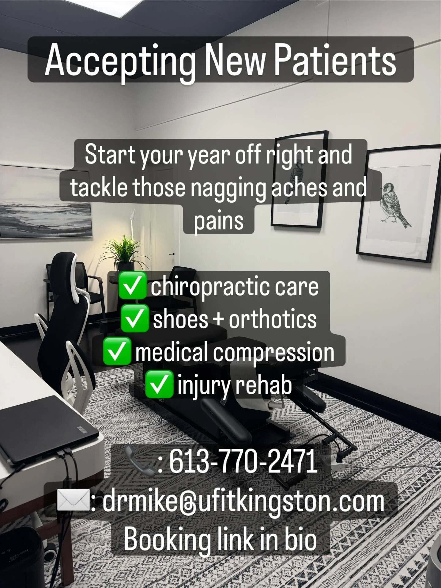 Happy new year! 

For anyone that has been dealing with nagging aches and pains, now is the time to address them. 

With a thorough history and assessment, we can determine the best course of action to get you out of pain and keep you active!