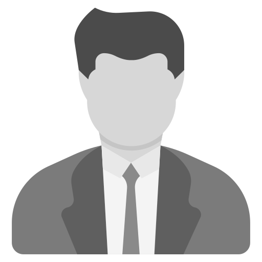 Simplified illustration of a faceless man in a business suit with a red tie.