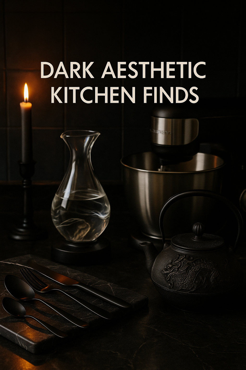 🖤 Dark Aesthetic Kitchen Finds: Moody Amazon Must-Haves for the Glam Gourmet