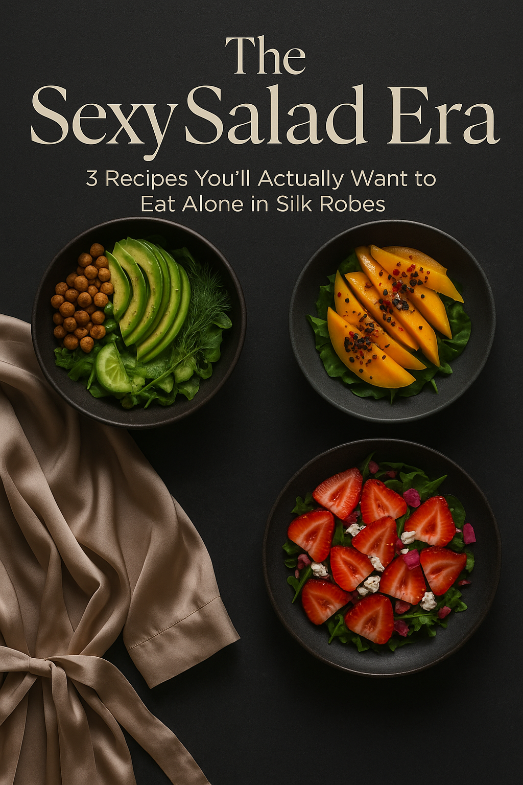 🥗 The Sexy Salad Era: 3 Recipes You’ll Actually Want to Eat Alone in Silk Robes