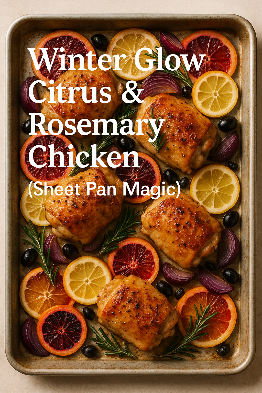 Winter Glow Citrus &amp; Rosemary Chicken (Sheet Pan Magic)