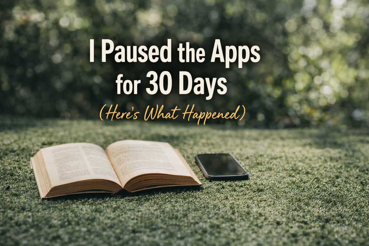 I Paused the Apps for 30 Days (Here’s What Happened)