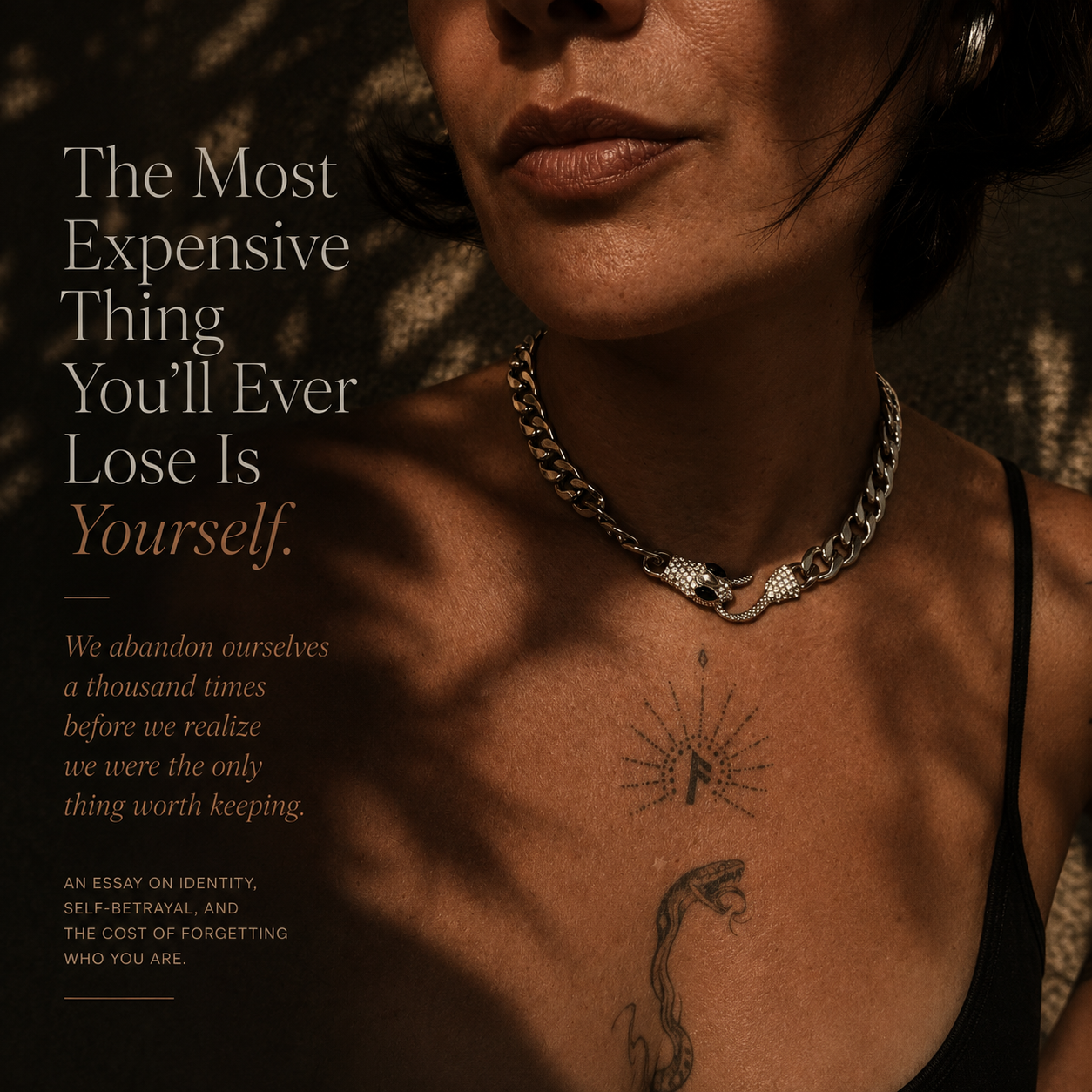 The Most Expensive Thing You'll Ever Lose Is Yourself
