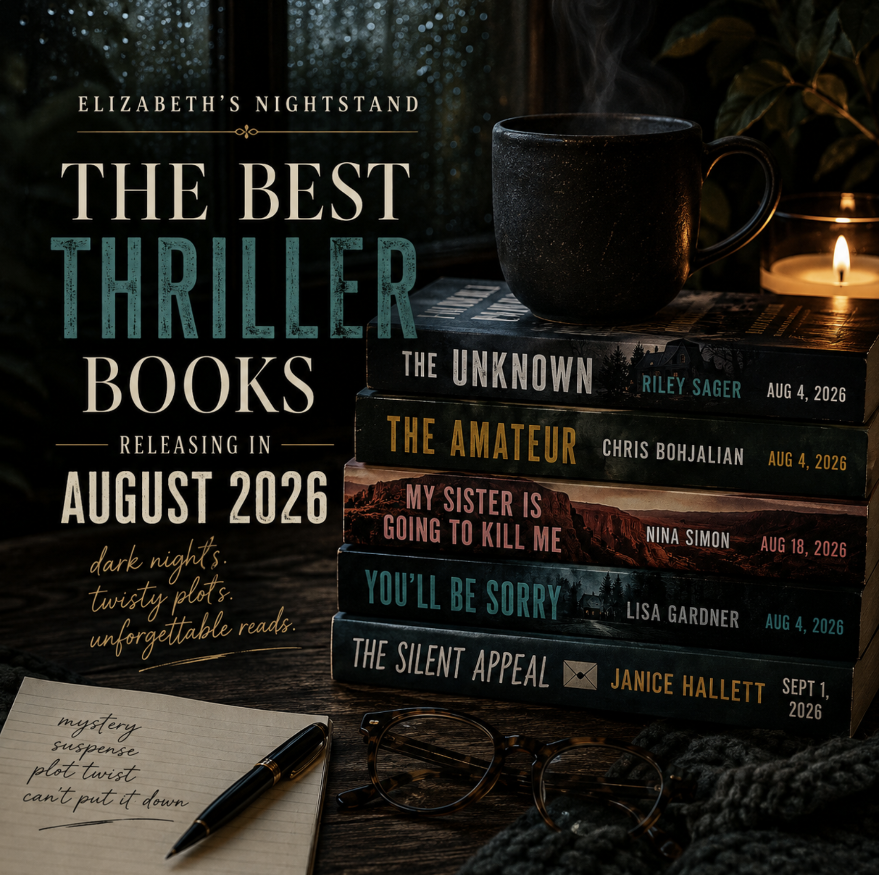 The Best Thriller Books Releasing in August 2026