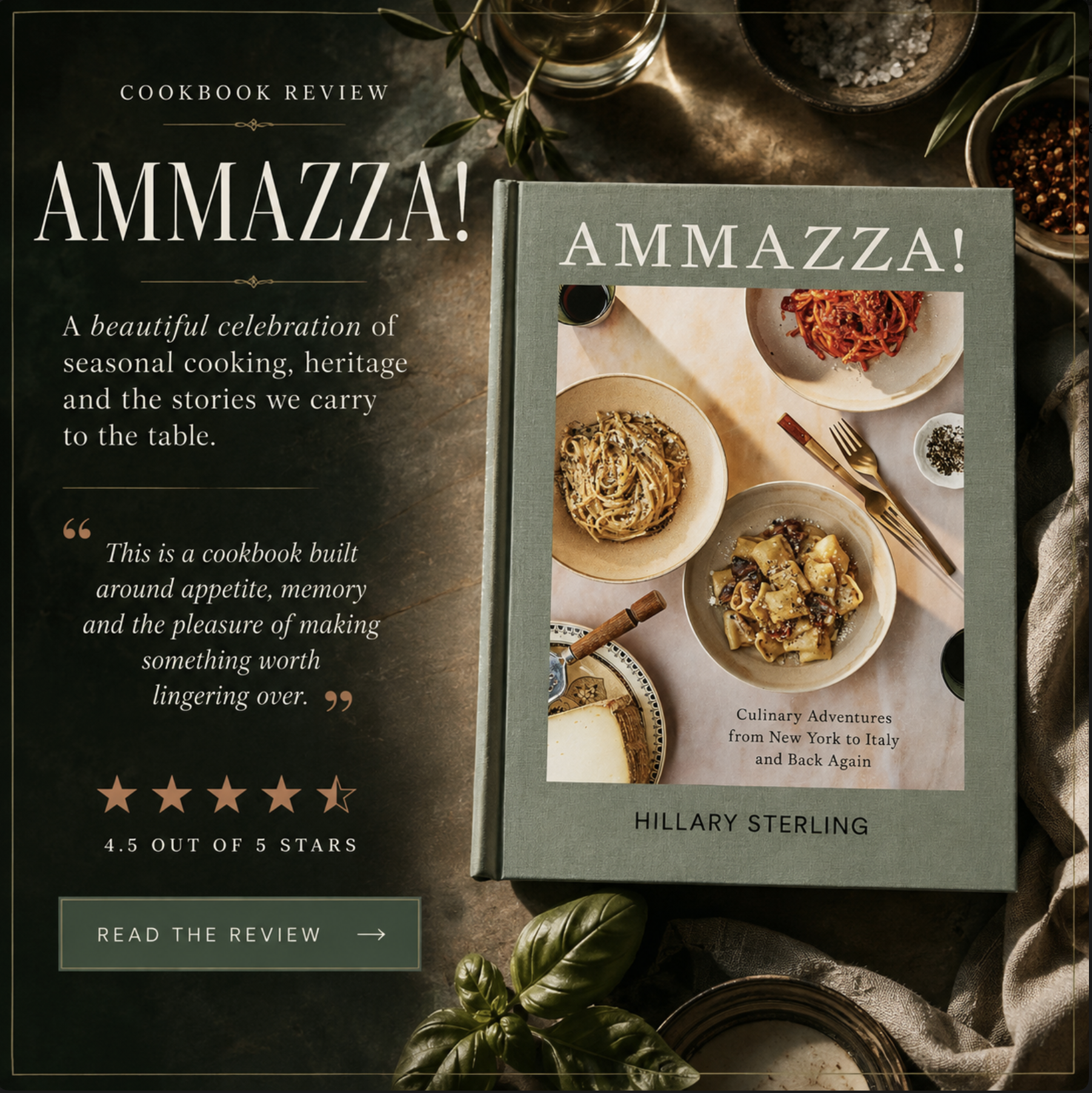 AMMAZZA! by Hillary Sterling Review | A Cookbook That Teaches More Than Recipes