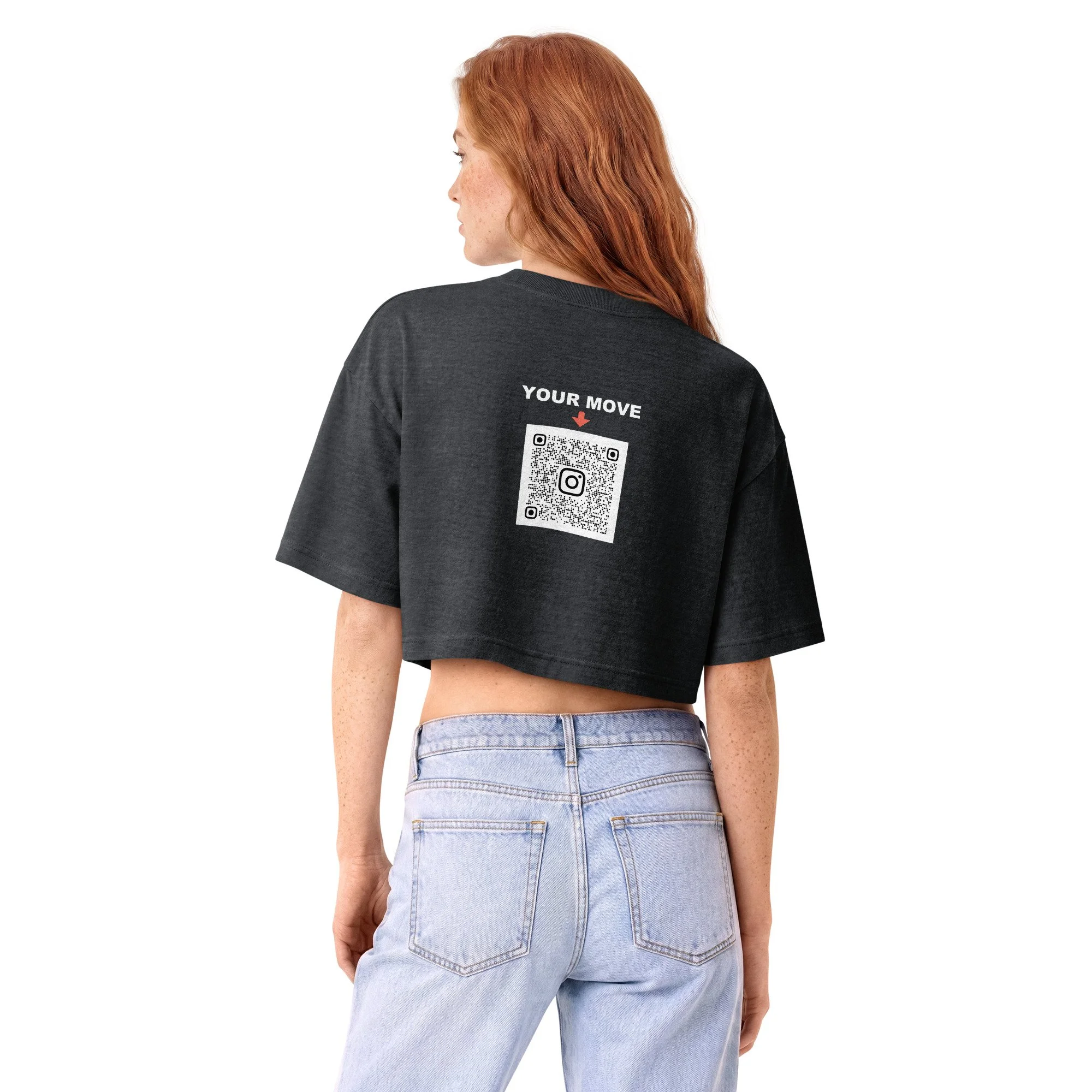 Your Move — Personalized QR Code Cropped Tee