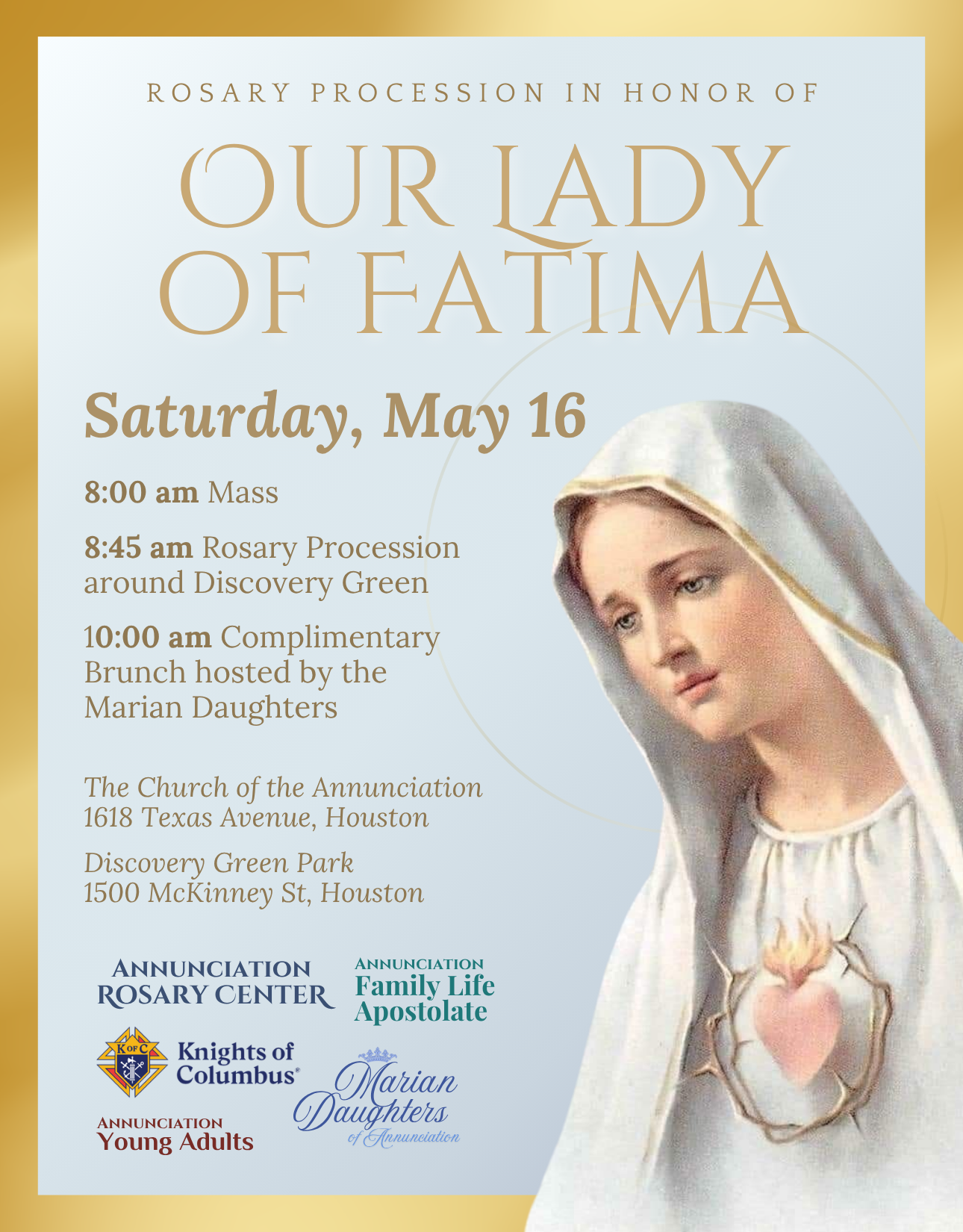 Rosary Procession in honor of Our Lady of Fatima