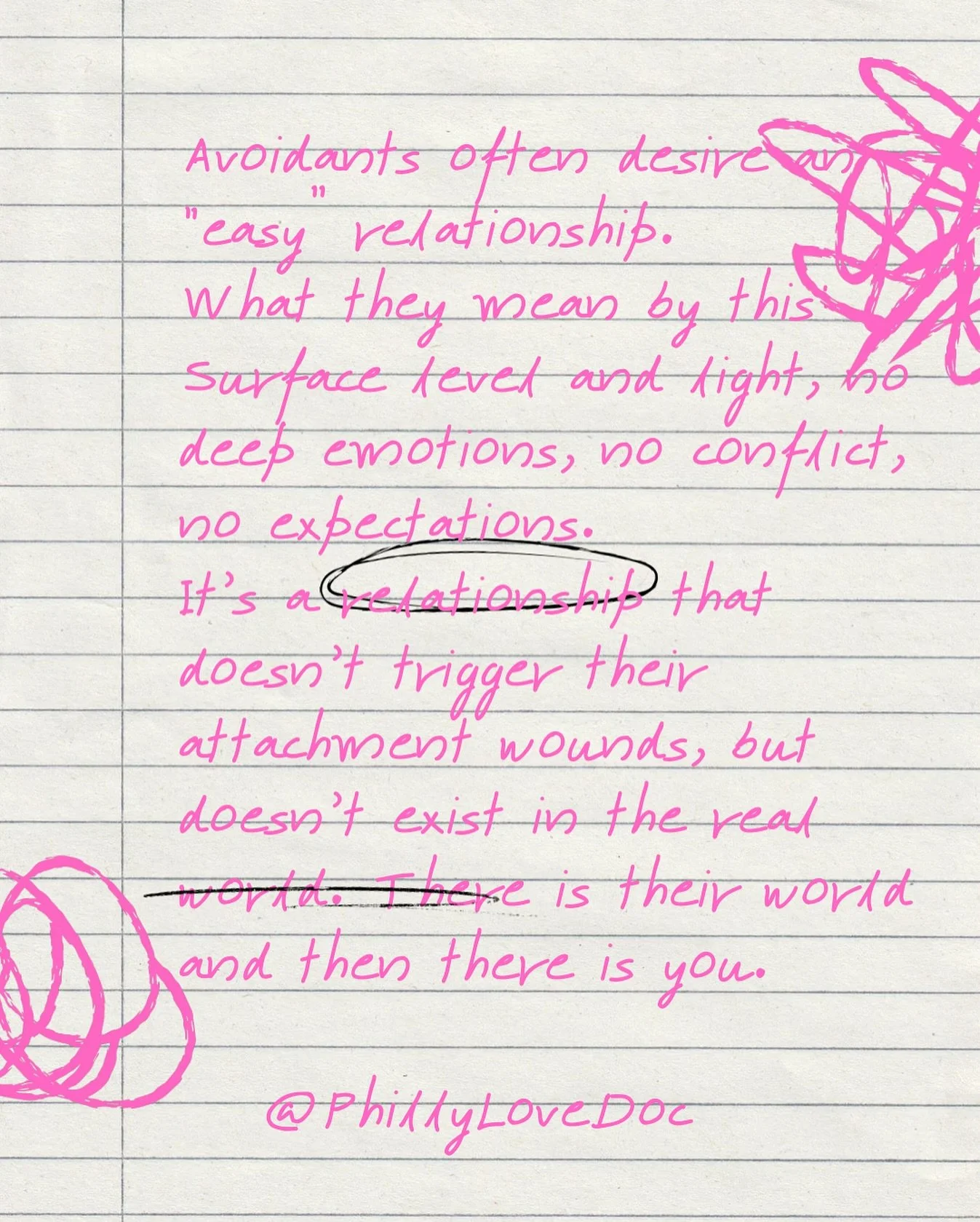 Avoidants often desire an &ldquo;easy&rdquo; relationship.

What they really mean by &ldquo;easy&rdquo; is one that stays on the surface&mdash;light, casual, and emotionally undemanding. They want something that feels safe, controlled, and predictabl