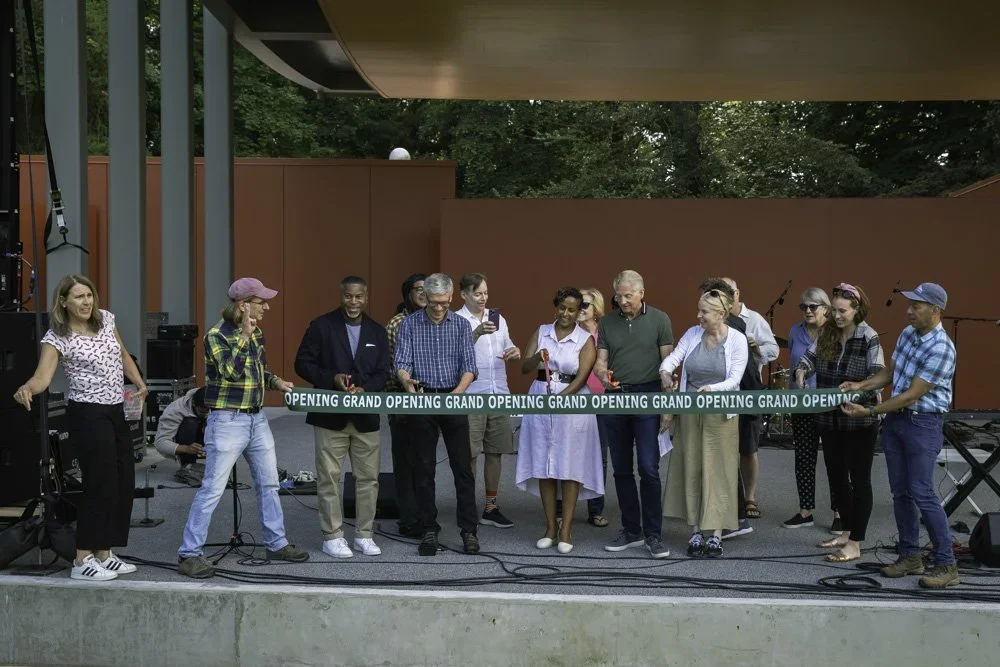 Ribbon cutting of the park amphitheater