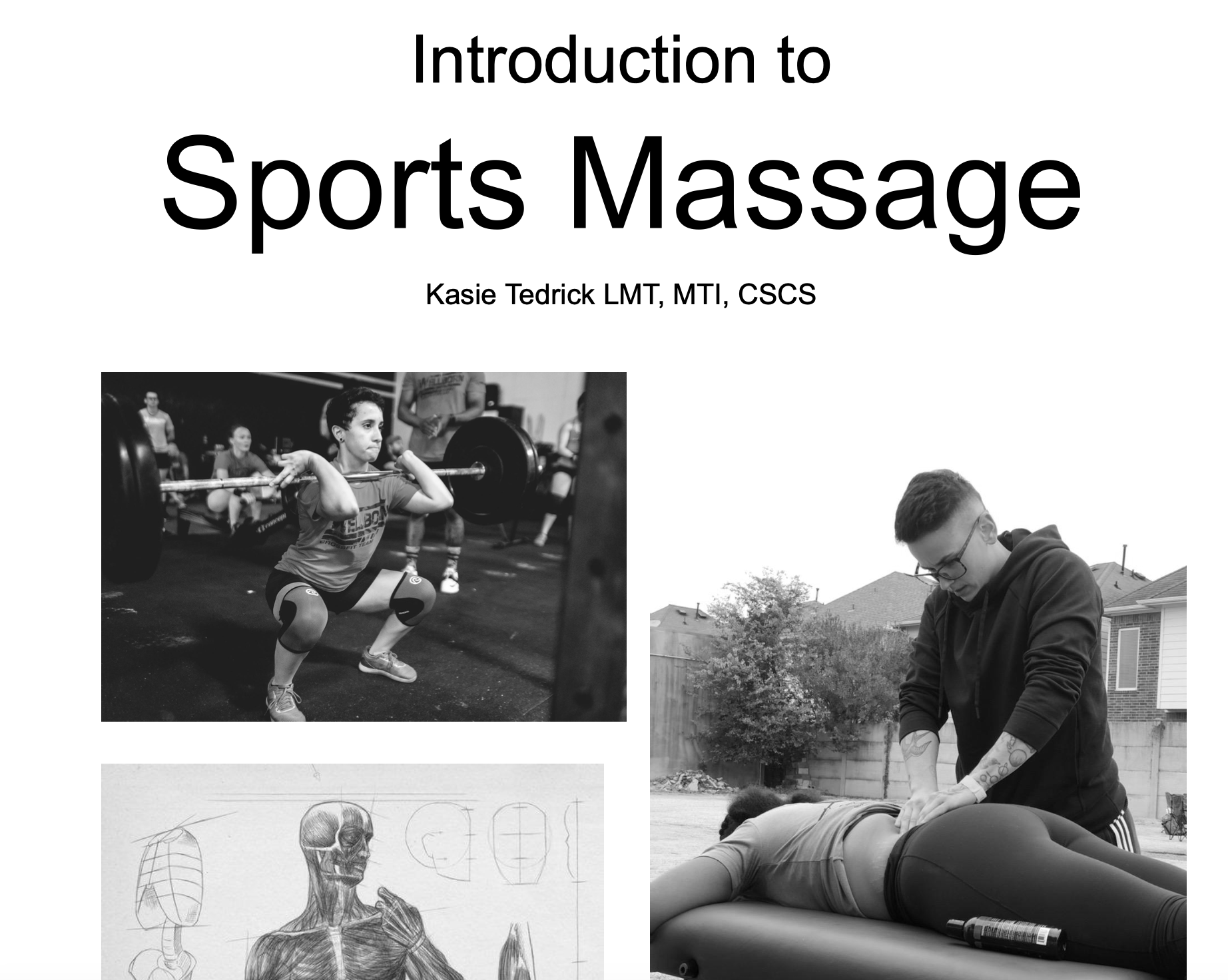 Sports Massage Manual