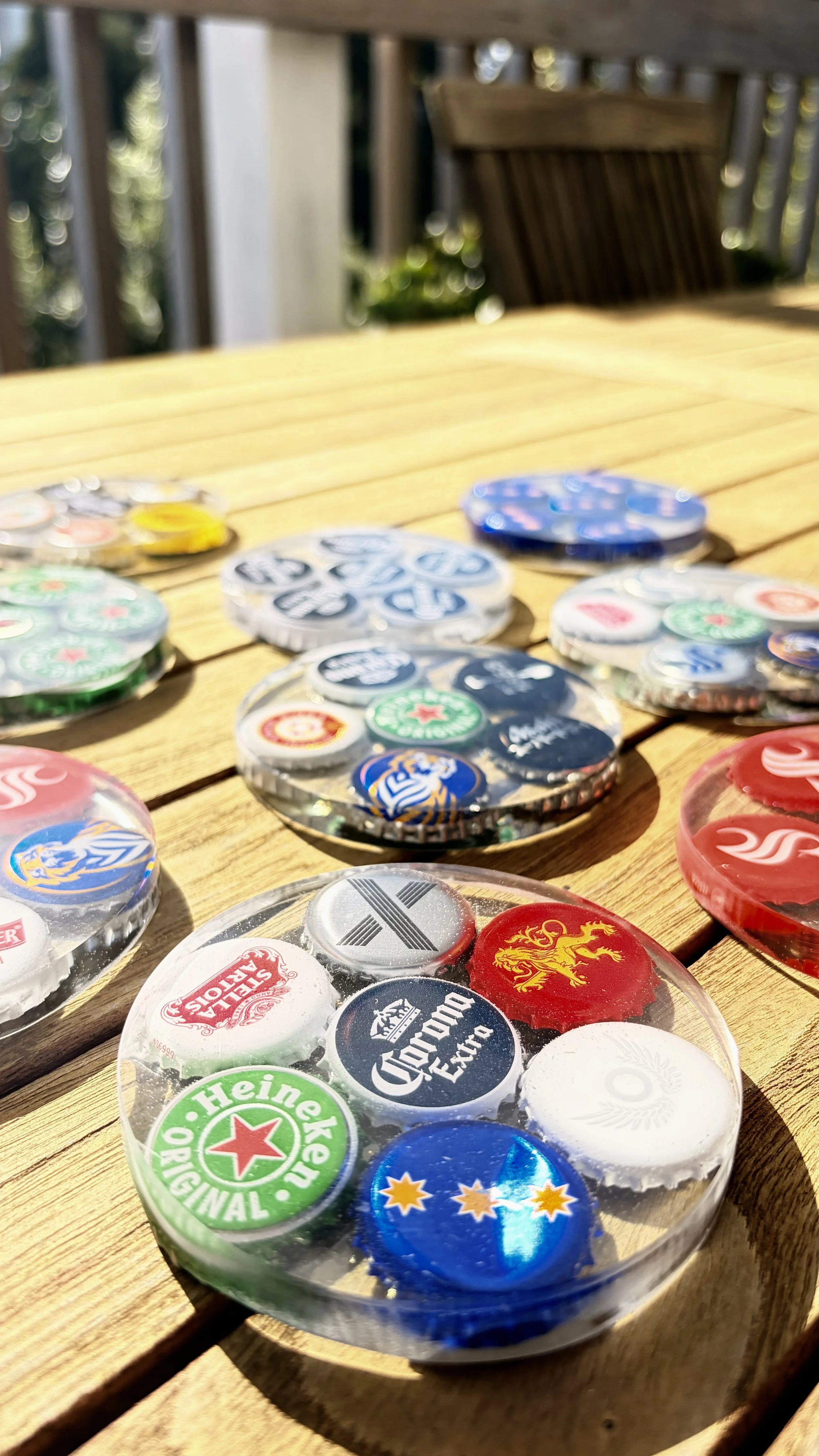 Beer Bottle cap resin coasters