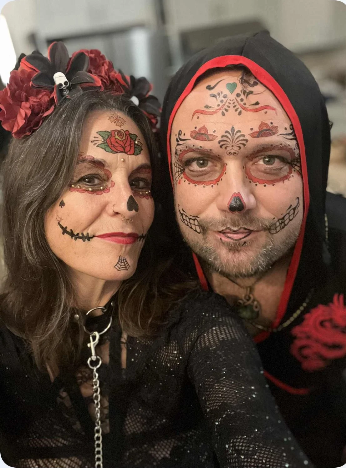 Day of the Dead&mdash;-celebrated🖤&hearts;️🌹
