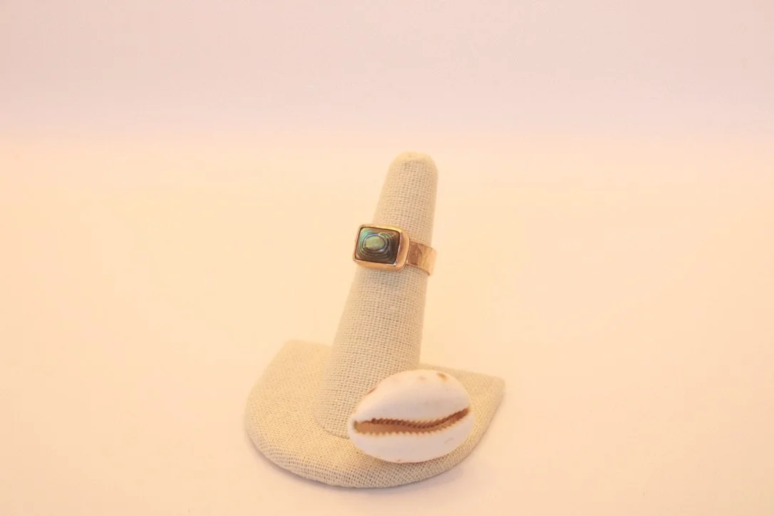 Size 6 14k GF East West Abalone Ring