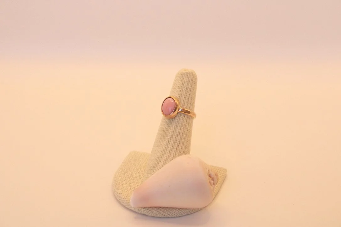 Size 5 14k GF Small Pink Conch Ring