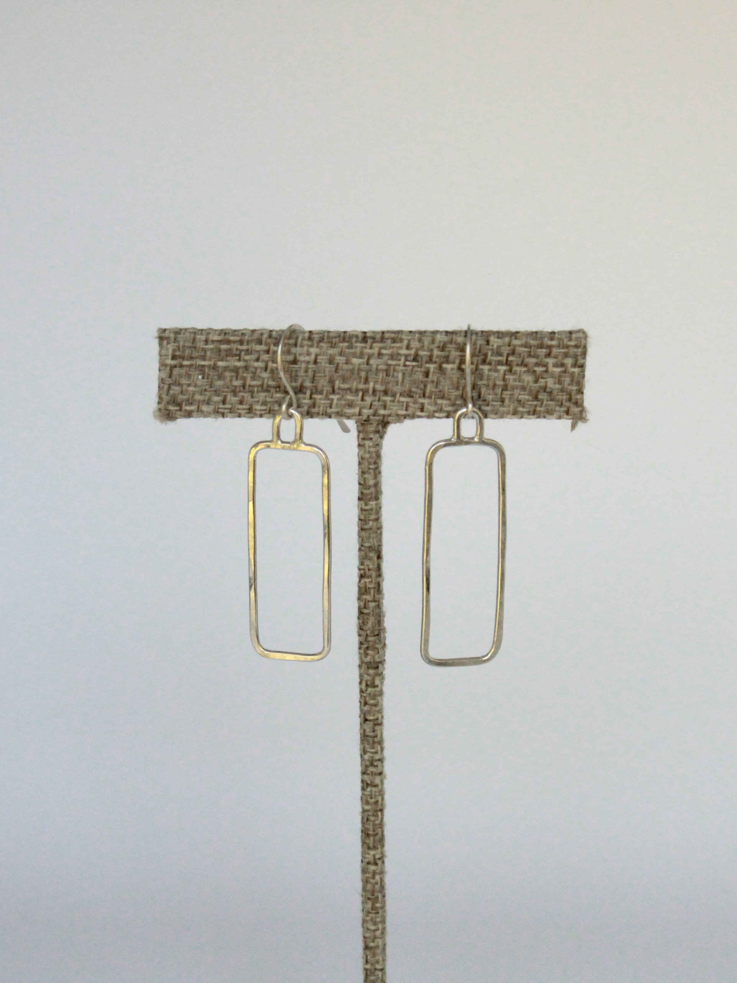 Sterling Silver Classic Rectangle Hoop