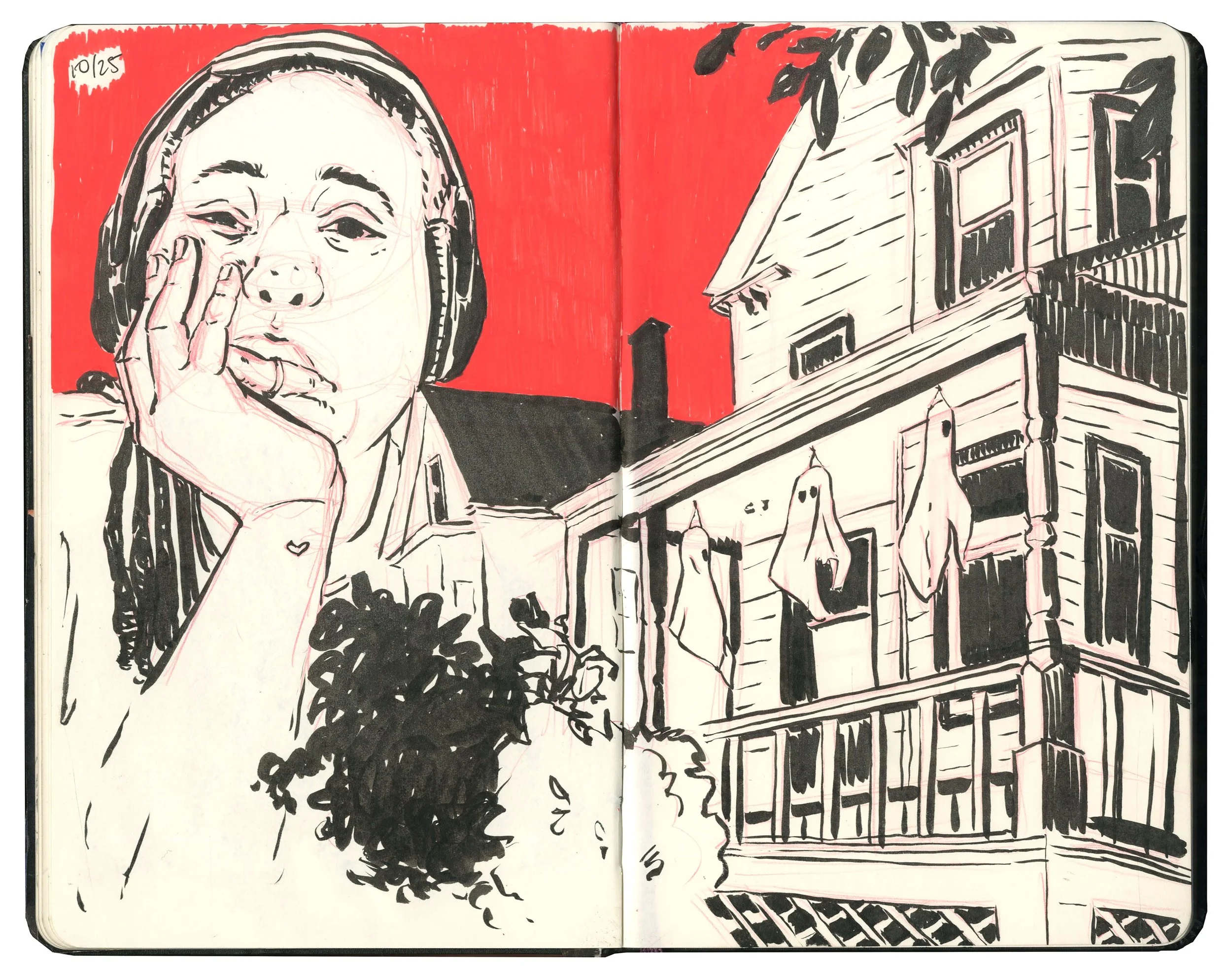 paint marker and brush pen.
10/25/23