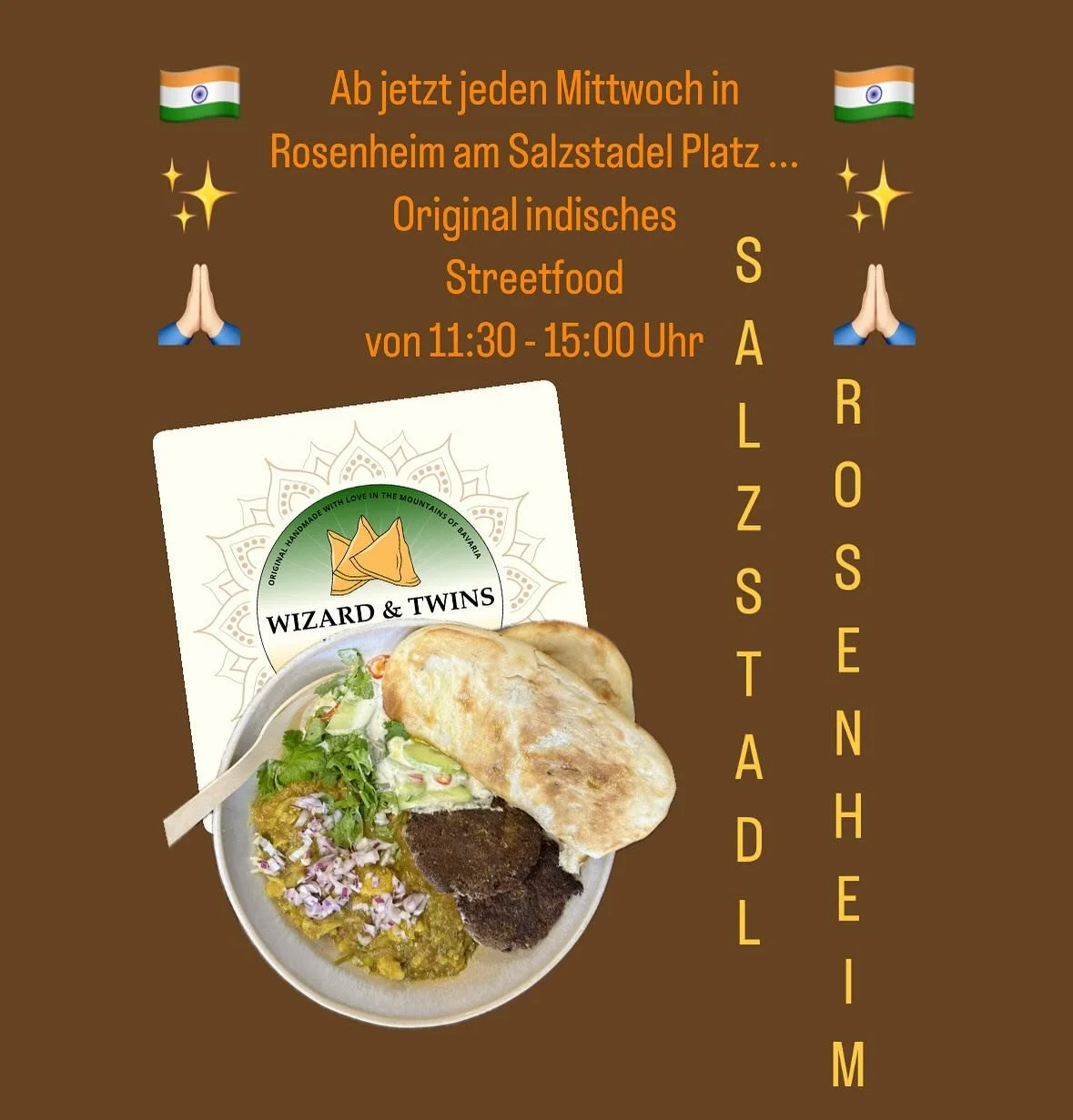 Gute Neuigkeiten! 🤩 Ab diesem Mittwoch, 20. August, sind wir immer mittwochs von 11:30 bis 15:00 Uhr am Salzstadl in Rosenheim zu finden. Freut euch auf original indisches Streetfood - frisch, authentisch und lecker! Wir sehen uns! 👋🤤✨🇮🇳
#salzs