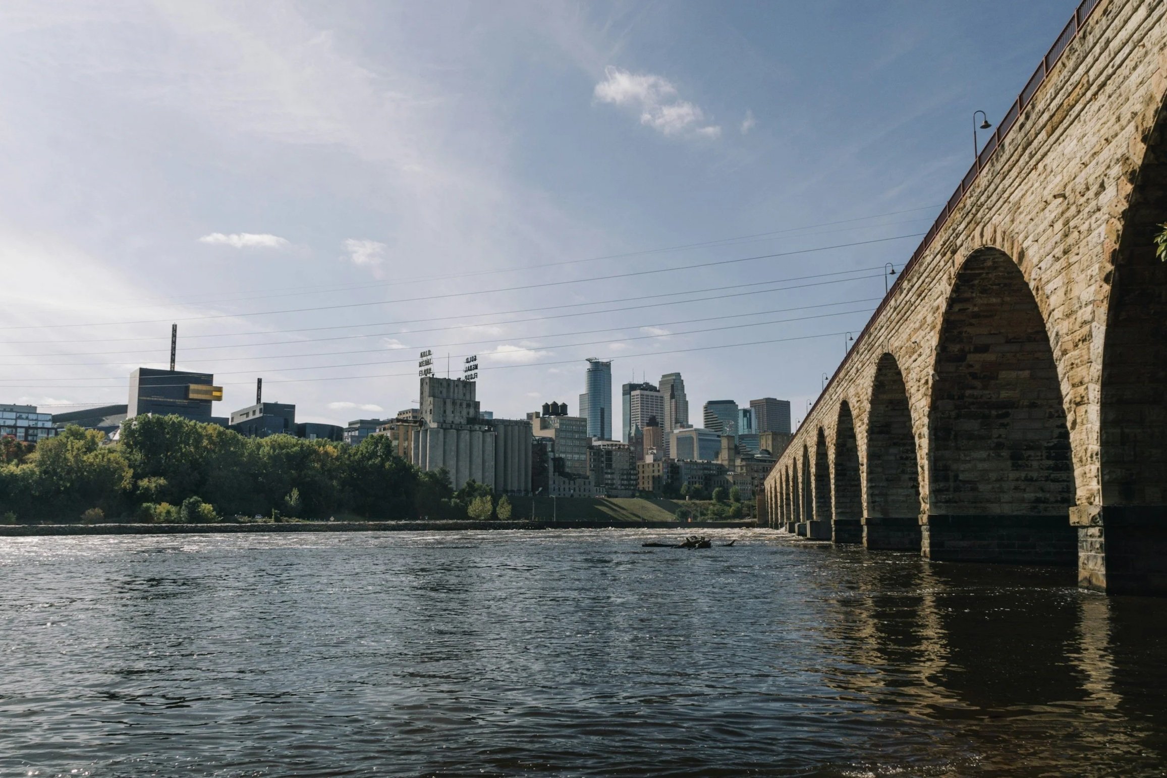 Stone Arch Bridge in Minneapolis, a Twin Cities landmark near where Kate meets with families