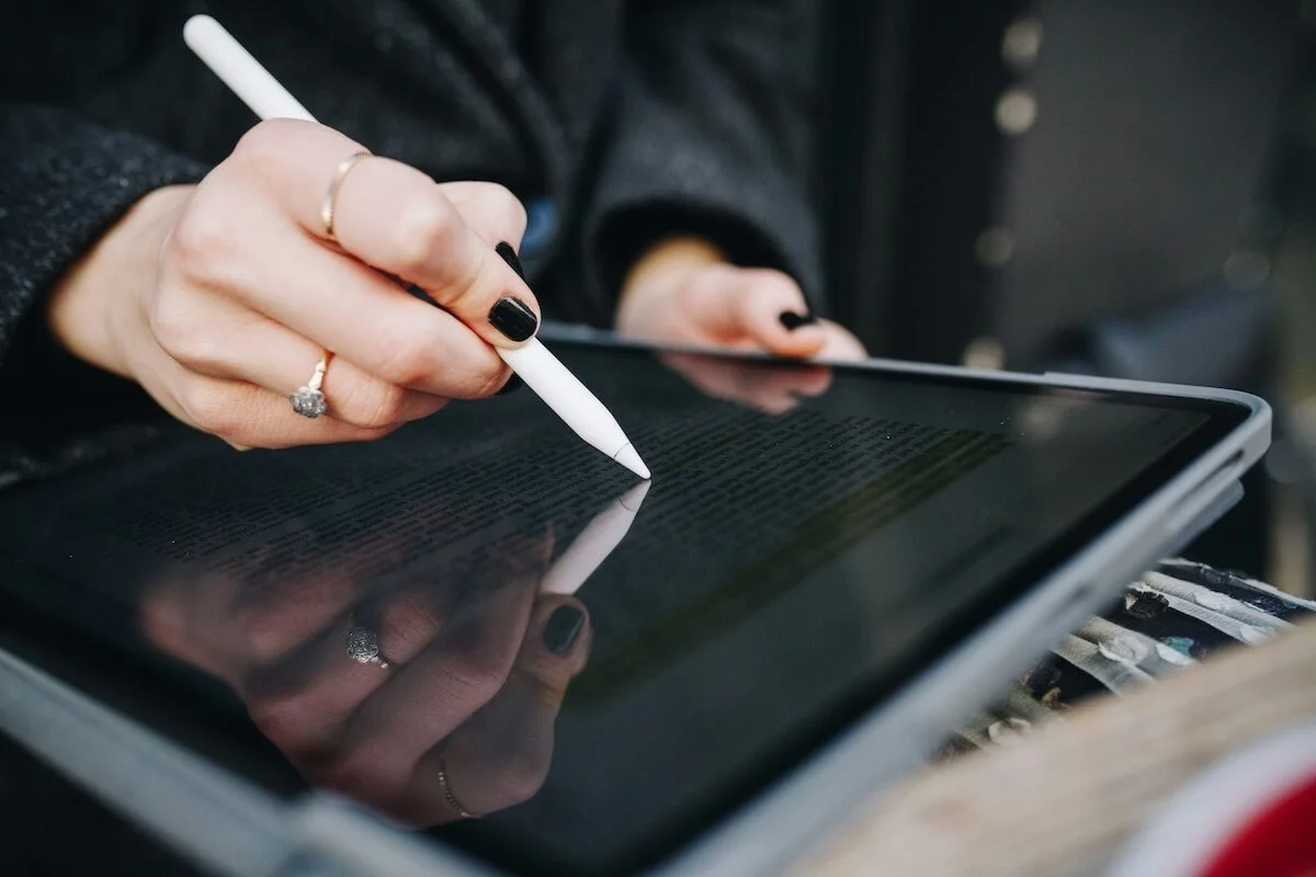 nyc divorce attorney with an ipad
