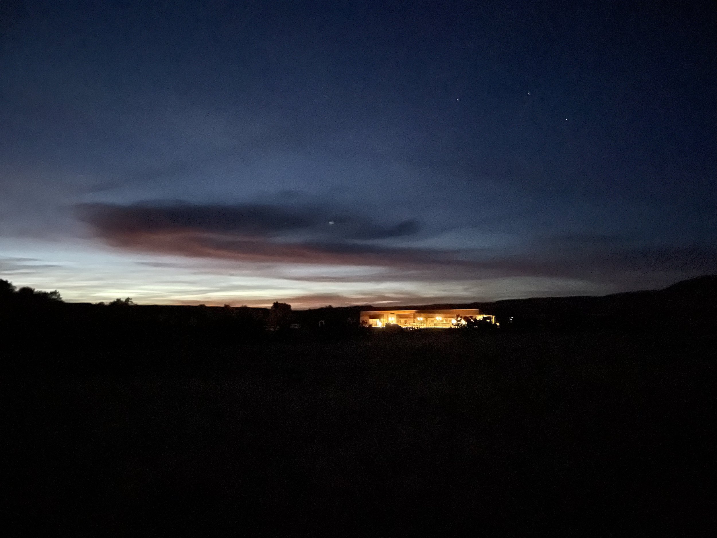 Riverhorse Ranch at night. 