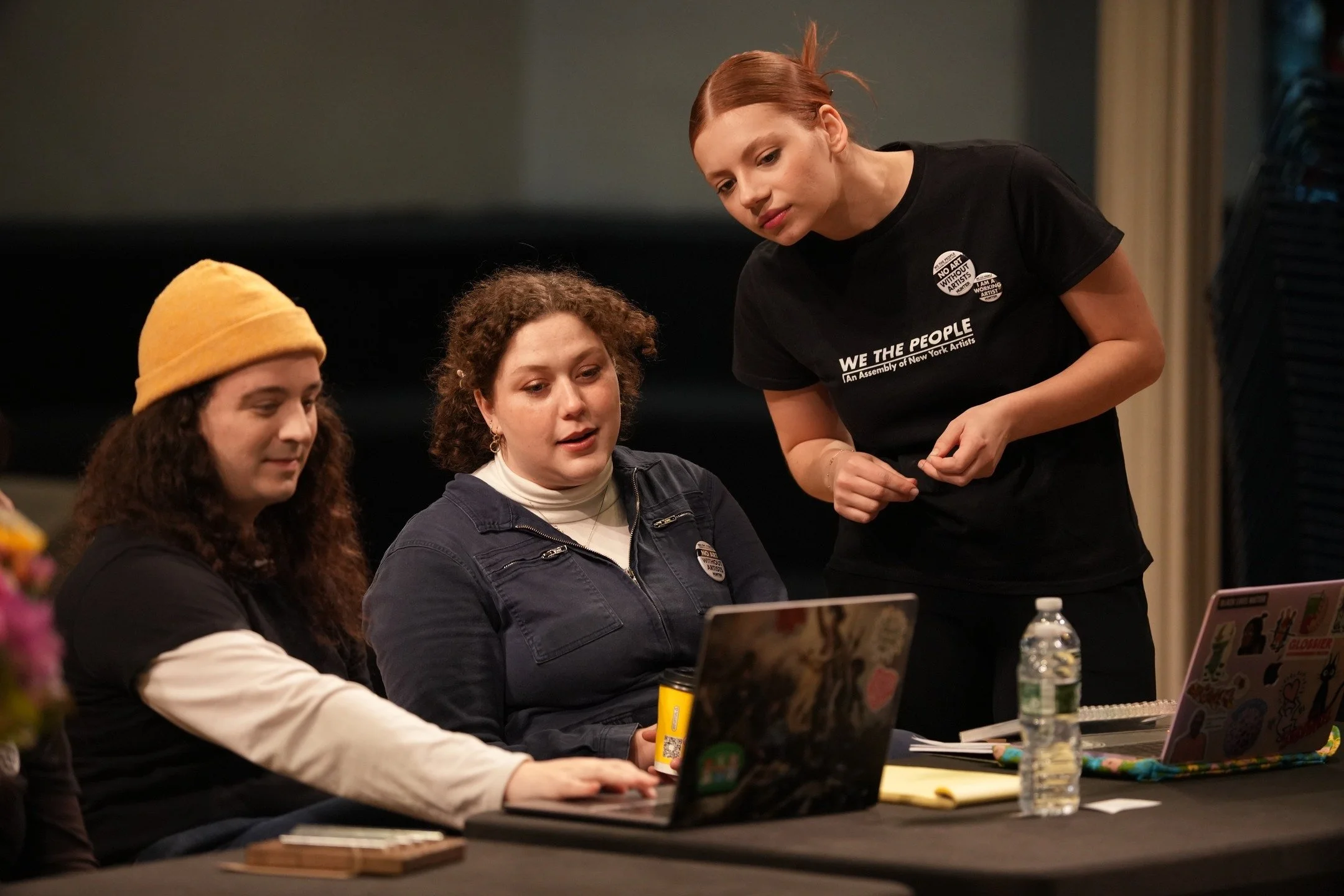 Thank you to all of the Hunter students and alumni who helped make the Assembly of New York Artists happen, checking in attendees, passing around the mics, and recording the comments. We couldn&rsquo;t have done it without you!

📸Photo 1, 3-7 by CJ 