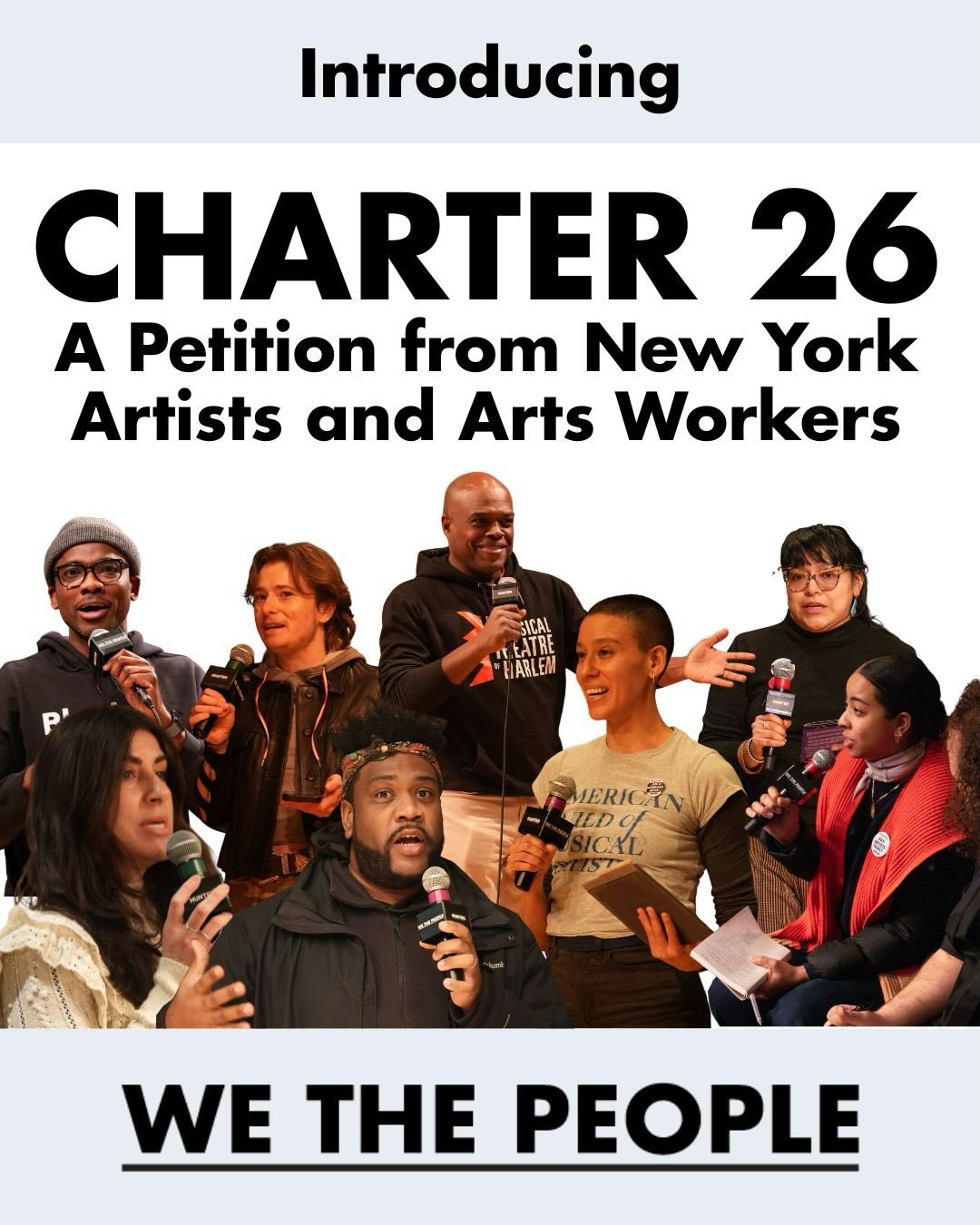 The Hunter College Office of the Arts (@artsathunter) has hosted two We the People (@workingclassartistsforum) events, where we heard hundreds of artists and arts workers raise issues echoing numerous academic reports of the past decade: Artists are 