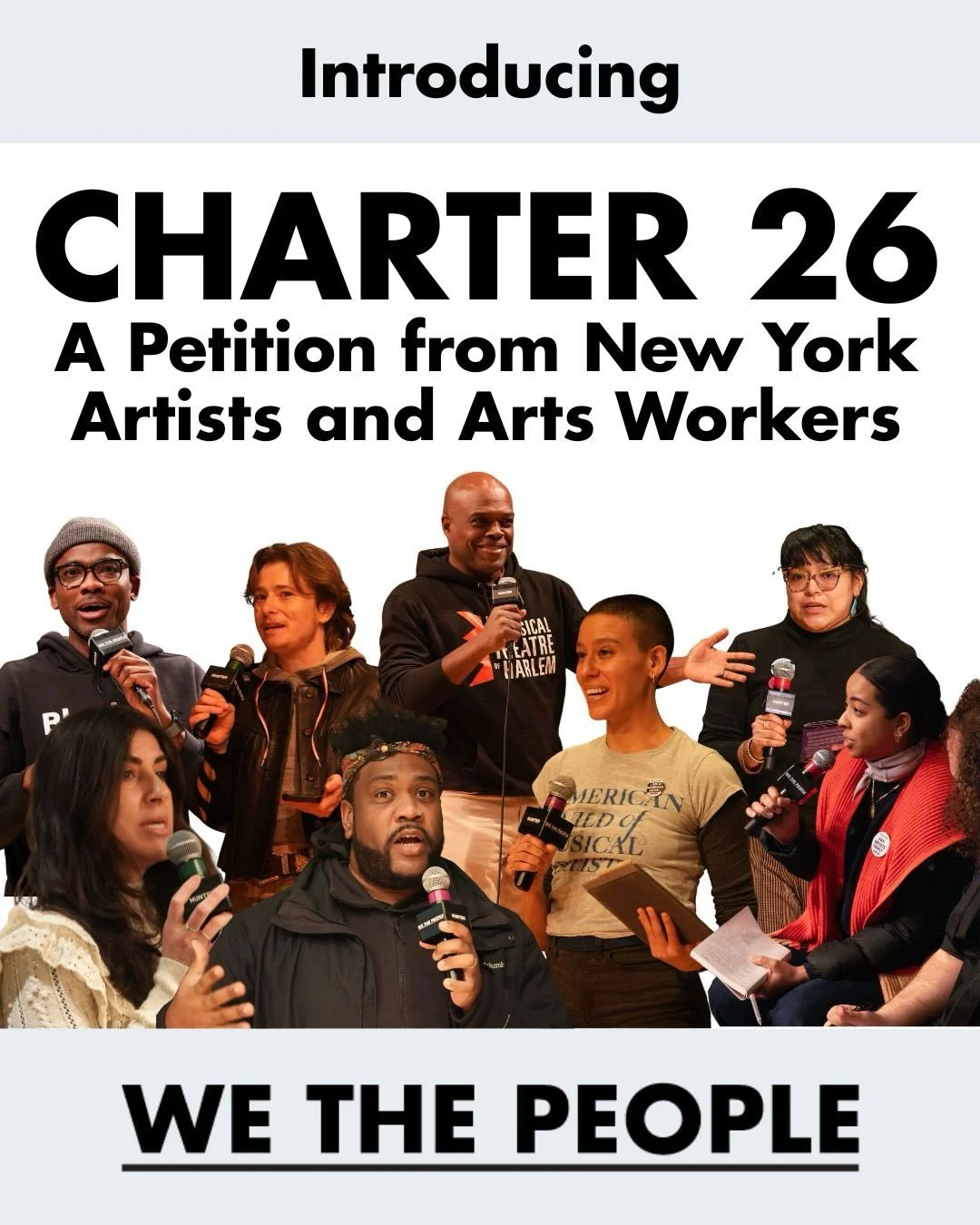 The Hunter College Office of the Arts (@artsathunter) has hosted two We the People (@workingclassartistsforum) events, where we heard hundreds of artists and arts workers raise issues echoing numerous academic reports of the past decade: Artists are 
