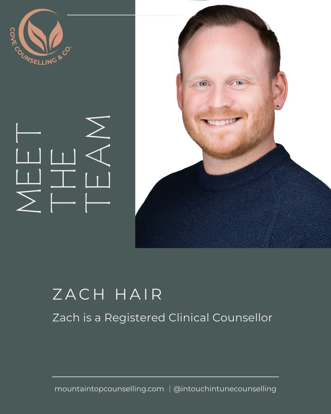 Hi, I'm Zach! ⁠
⁠
I am the founder of In Touch &amp; In Tune Counselling, offering relational, trauma informed therapy in West Kelowna and online throughout British Columbia. I support individuals navigating anxiety, trauma, grief, identity shifts, a
