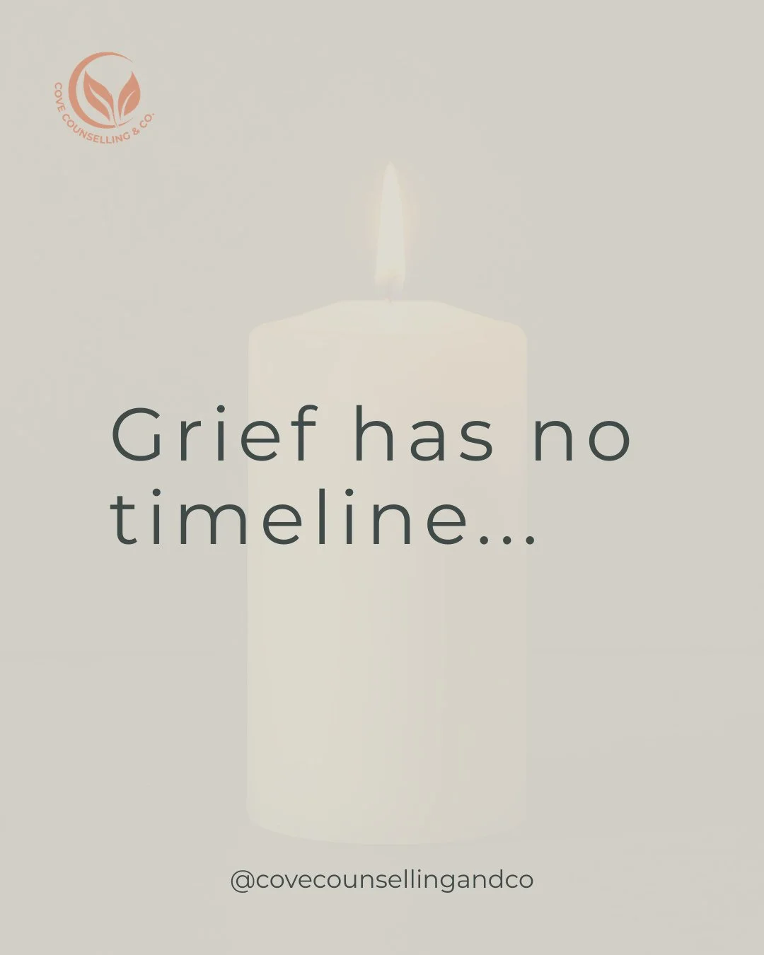 Grief doesn&rsquo;t follow a clear path. You might feel okay one day&hellip; and then completely thrown off the next. That DOES NOT mean you&rsquo;re going backwards!⁠ 🕯️⁠
⁠
It&rsquo;s just how grief can show up.⁠
⁠
A lot of people think they should
