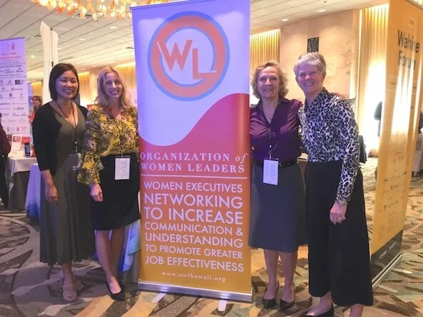 OWL members from left: Holly Hayashi, Pam Harms, Laura Lott and Mimi Beams