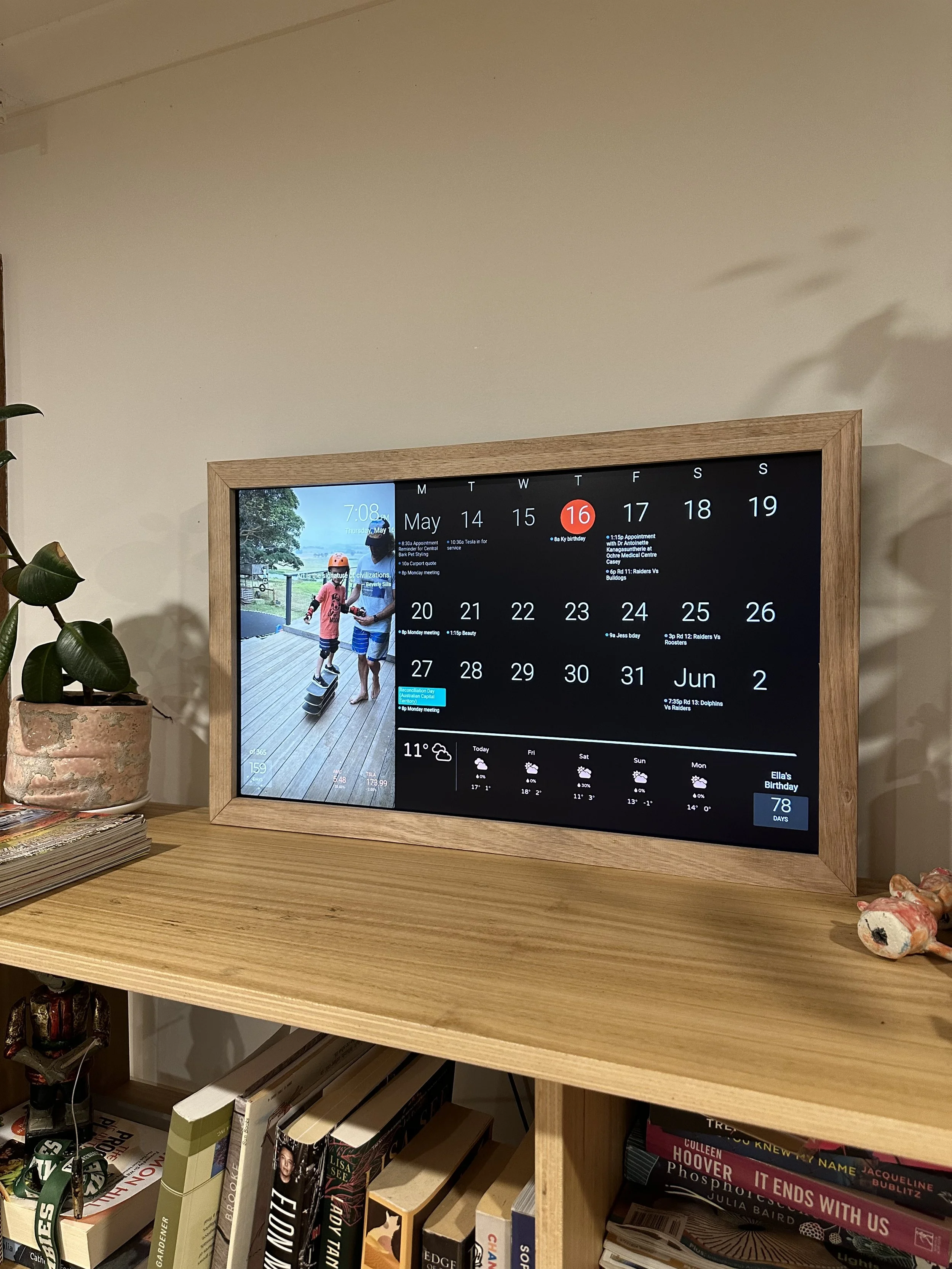 Laurie’s customers, Larissa and Emmett, just married walking off the aisle together.