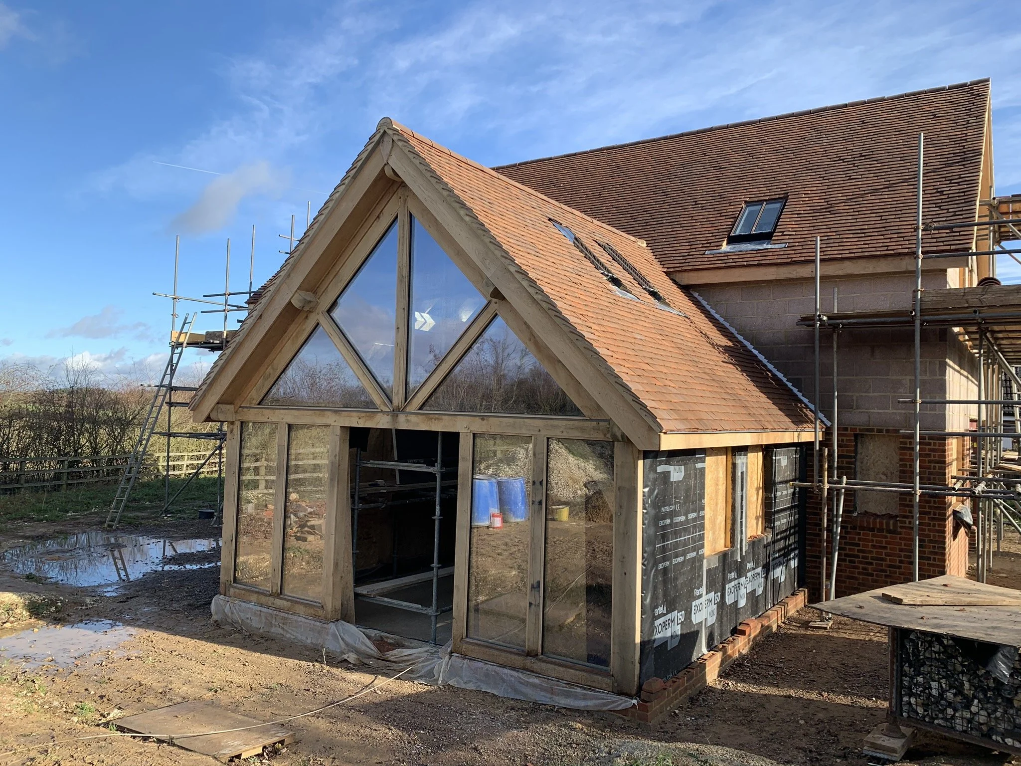 Oak Frame to Self Build House professionally project managed