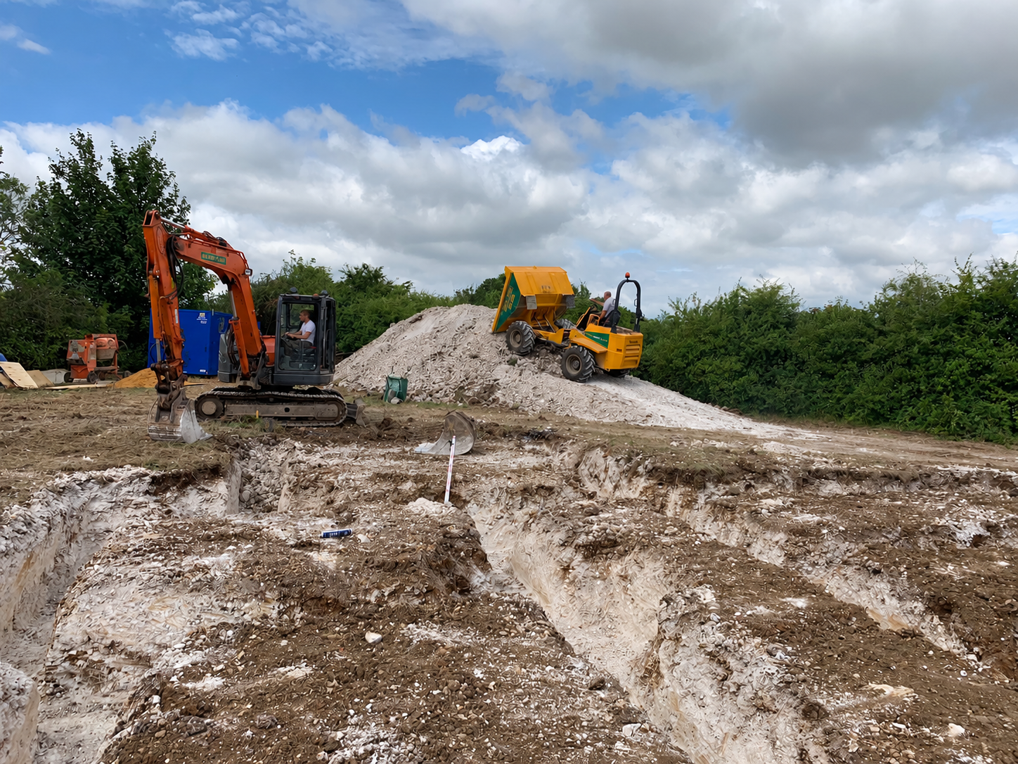 What do ground works for a new build house look like