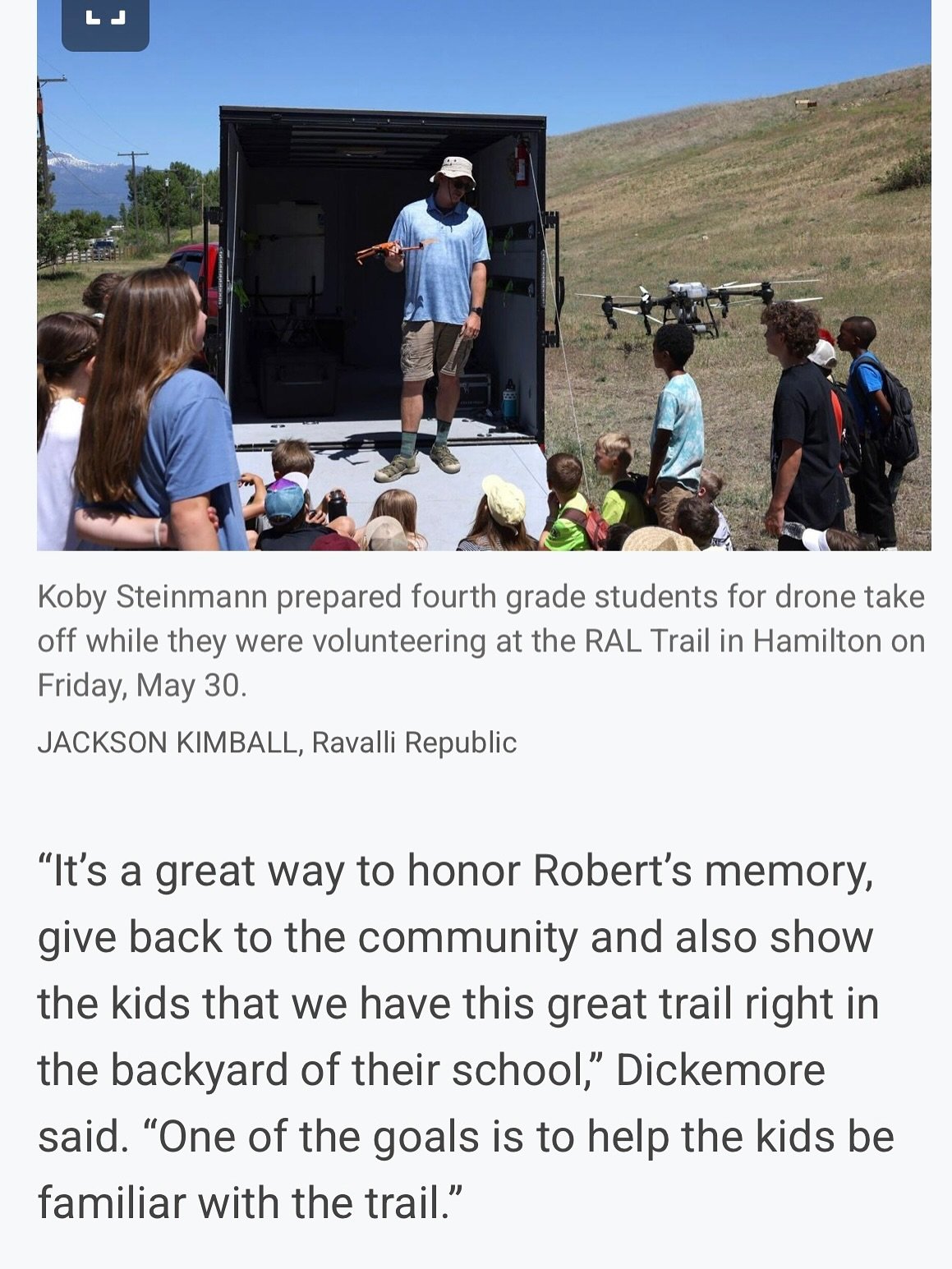 Demonstrating drone take-offs for Daly Elementary was an honor 🔗